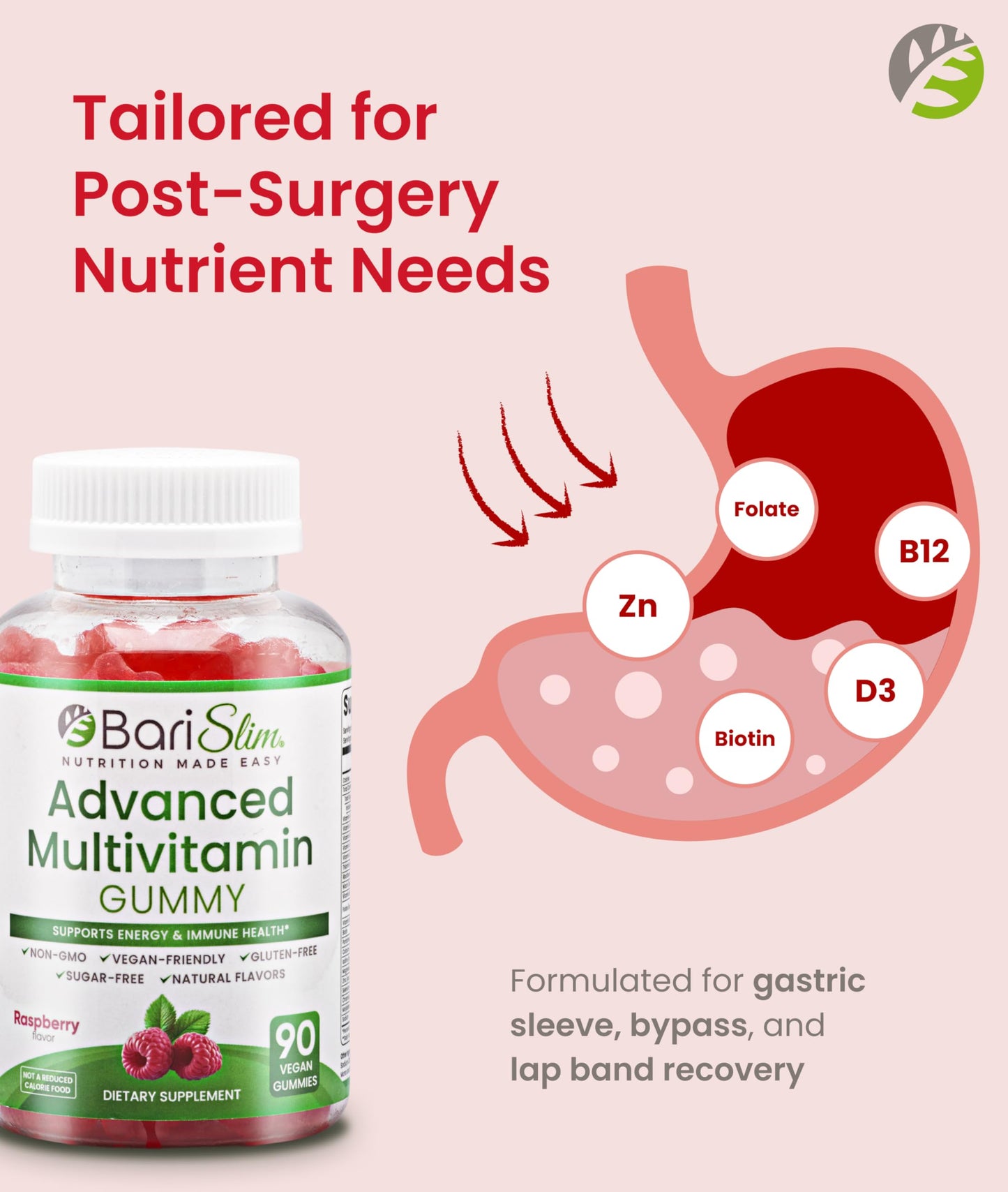 BariSlim Advanced Bariatric Multivitamin Gummies 90 Count
