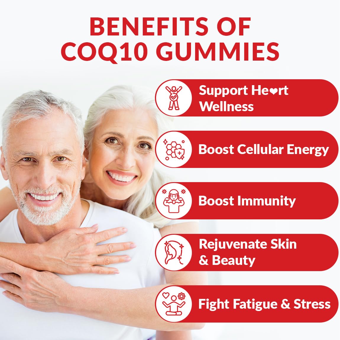 WEEVIT CoQ10 200mg Gummies with Omega-3, EPA + DHA, Magnesium & Vitamin E, 120 count