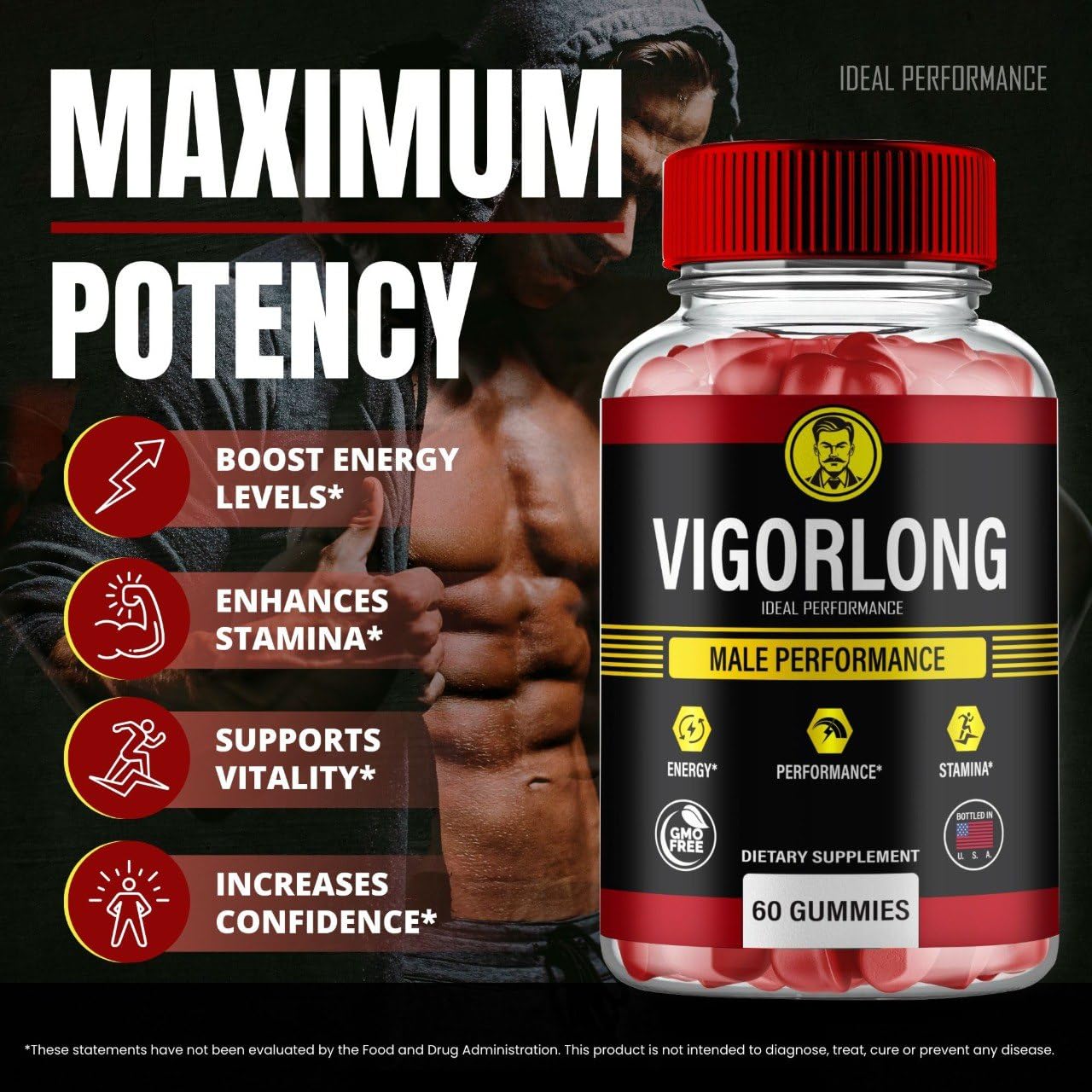 IDEAL PERFORMANCE VigorLong Gummies, 120-count
