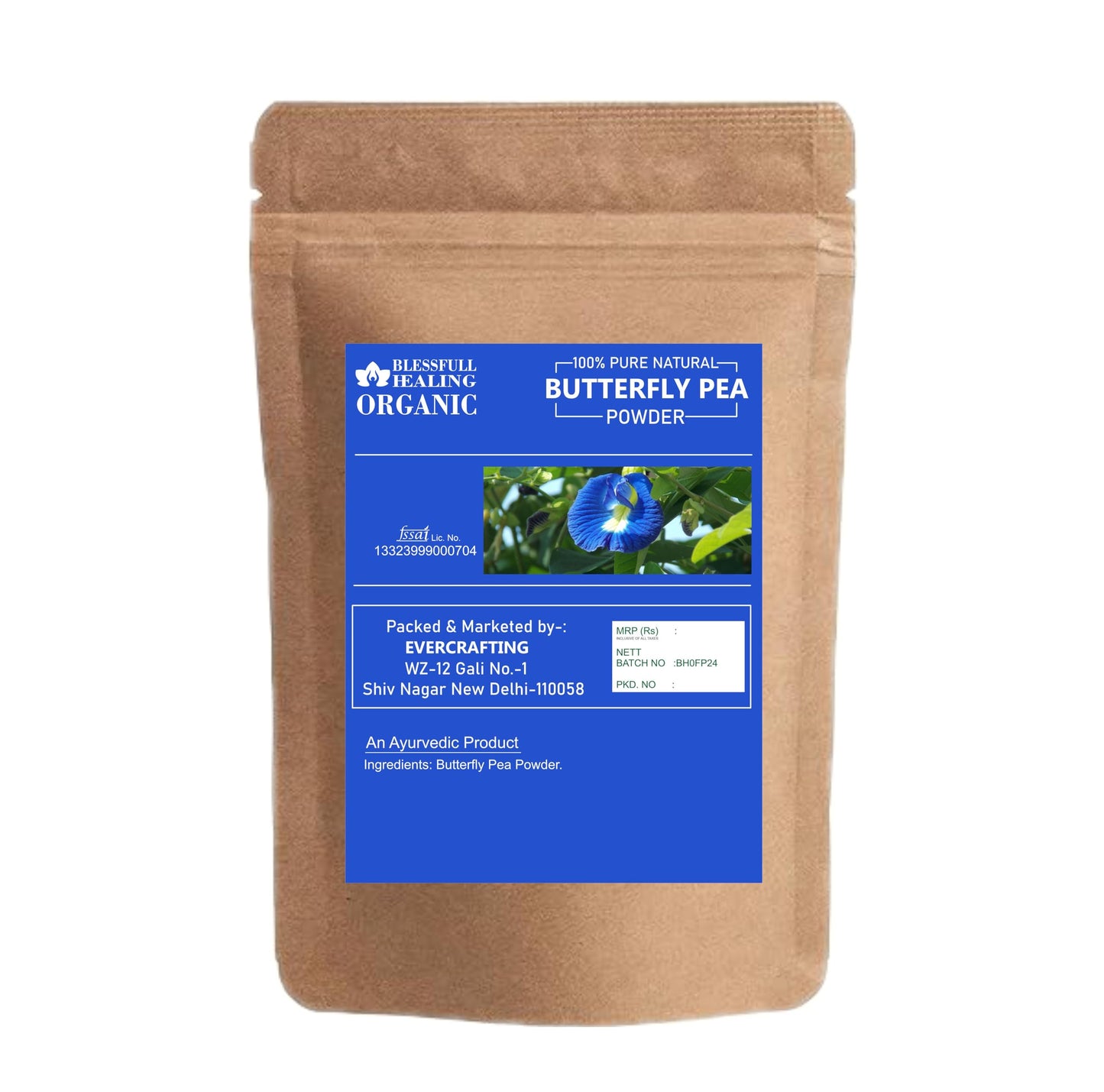Blessfull Healing Organic Butterfly Pea Powder 300 Gram
