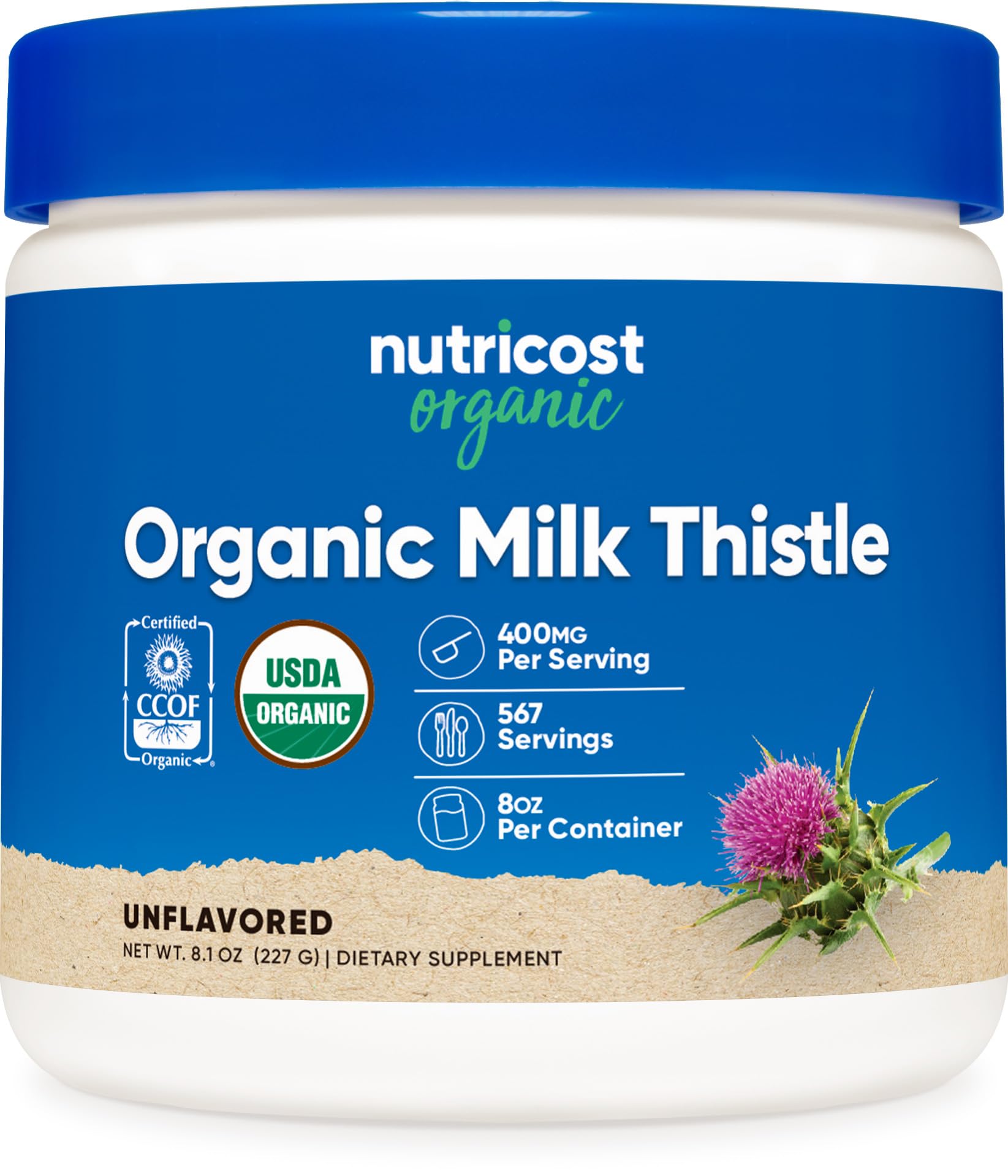 Nutricost Organic Milk Thistle Powder 8.1 oz