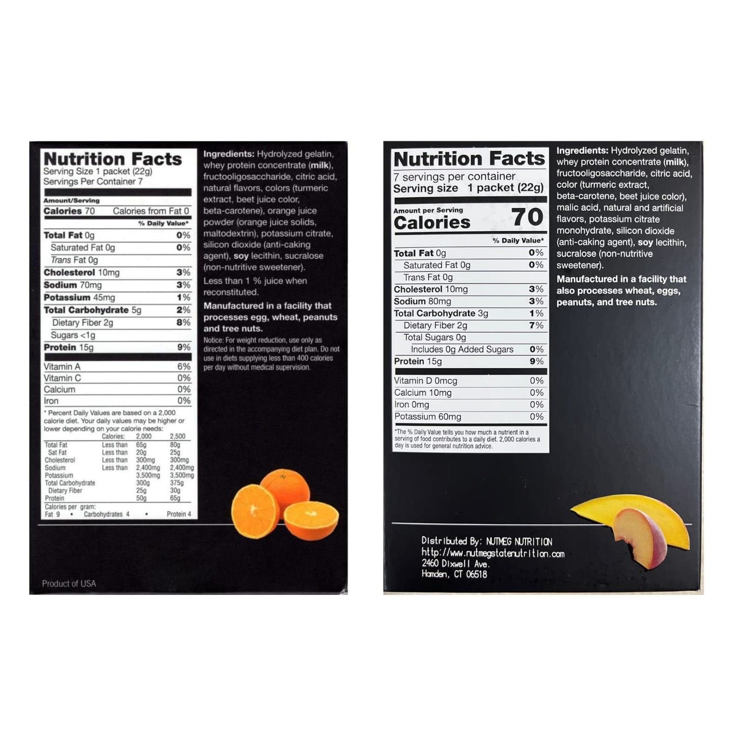 ProtiFit High Protein Orange & Peach Mango Fruit Drink Powder, 2 Pack