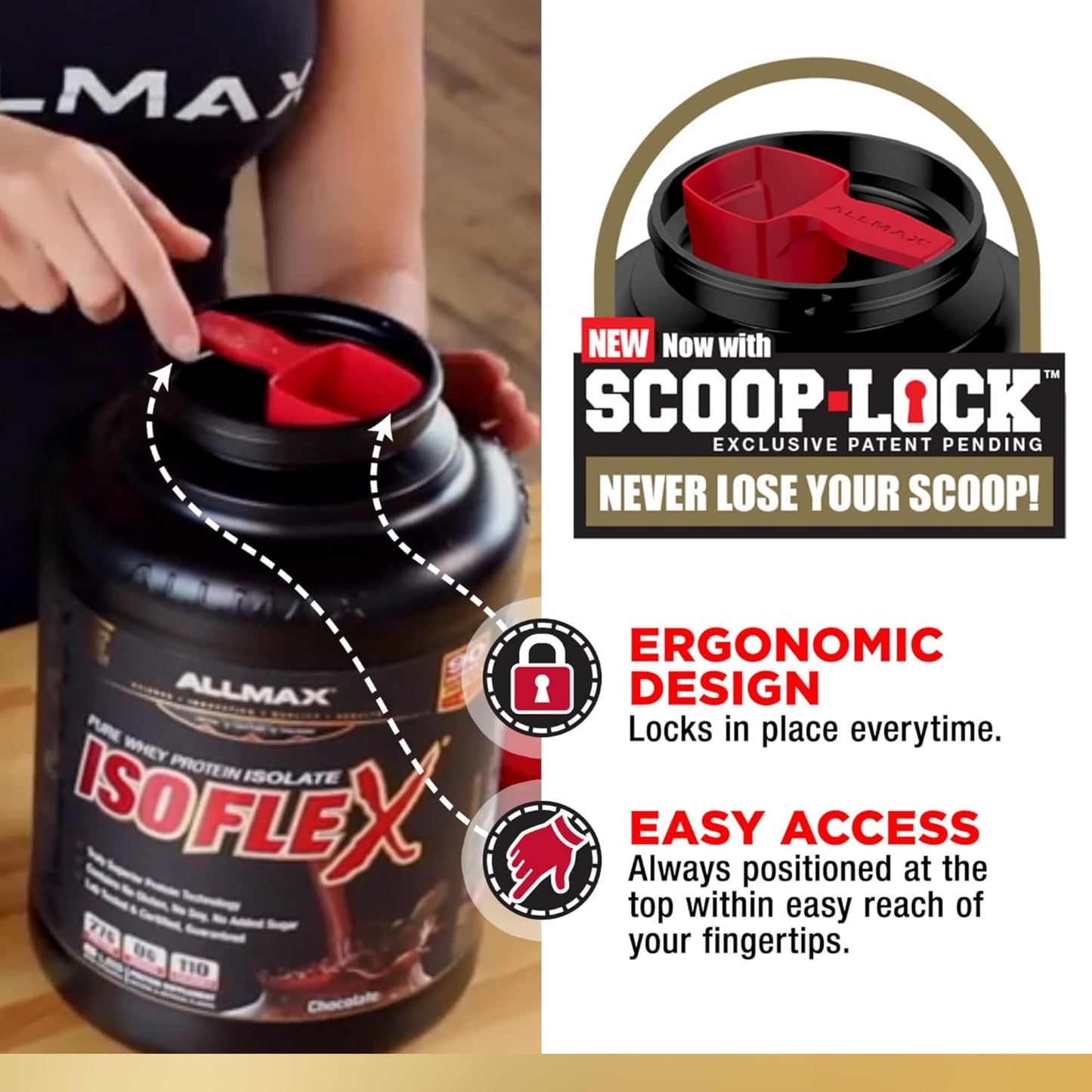 ALLMAX ISOFLEX Whey Protein Isolate Powder, Vanilla, 32 Servings