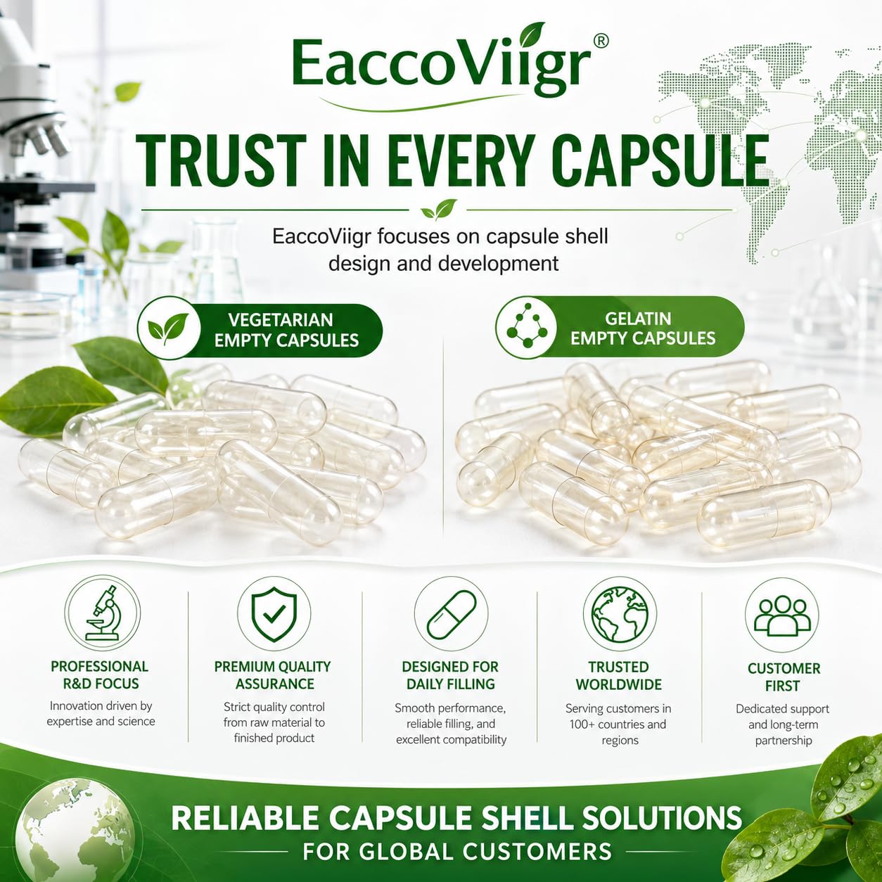 EaccoViigr Size 0 Gelatin Empty Capsules, 1000 Count