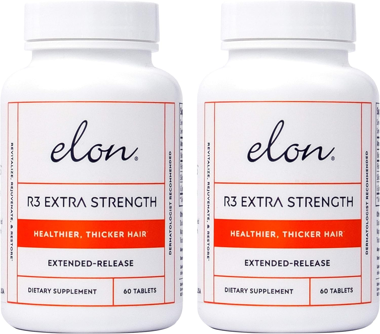 Elon R3 Extra Strength Hair Growth Capsules, 120 Count
