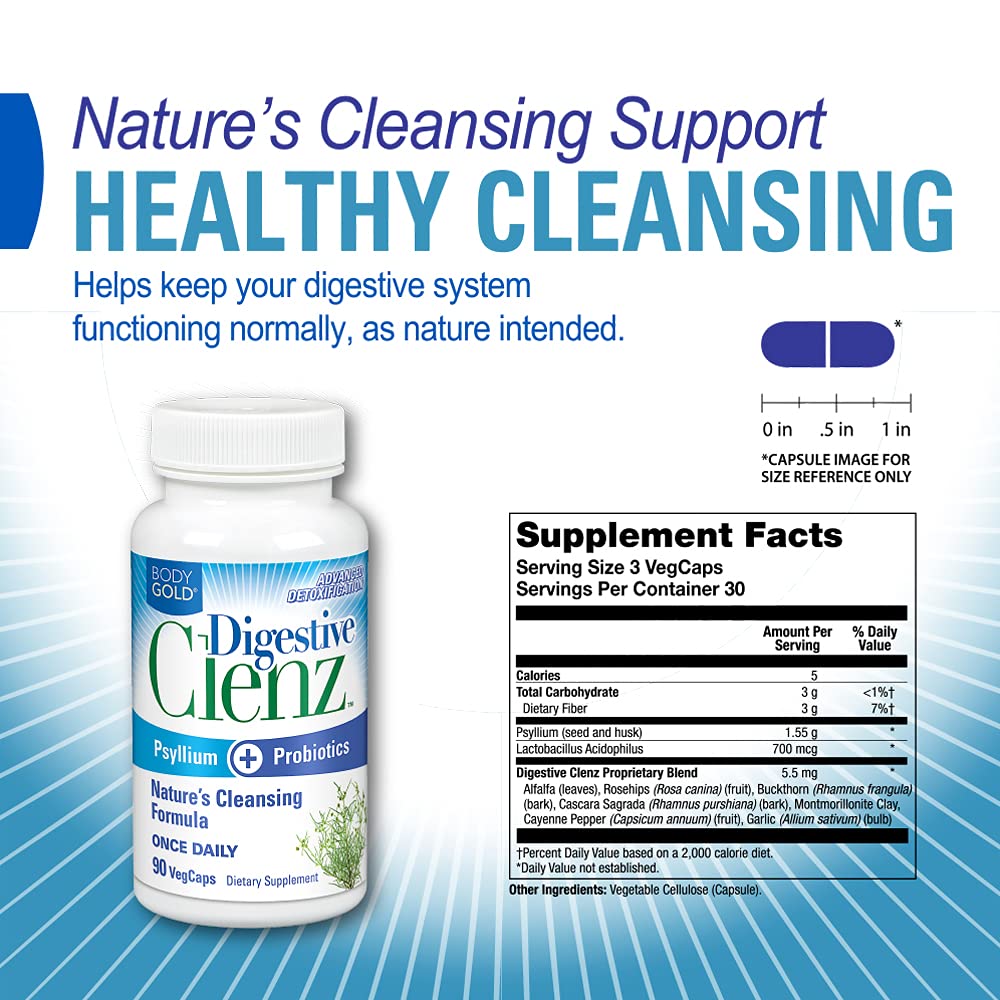 Body Gold Digestive Clenz Capsule 90 Count