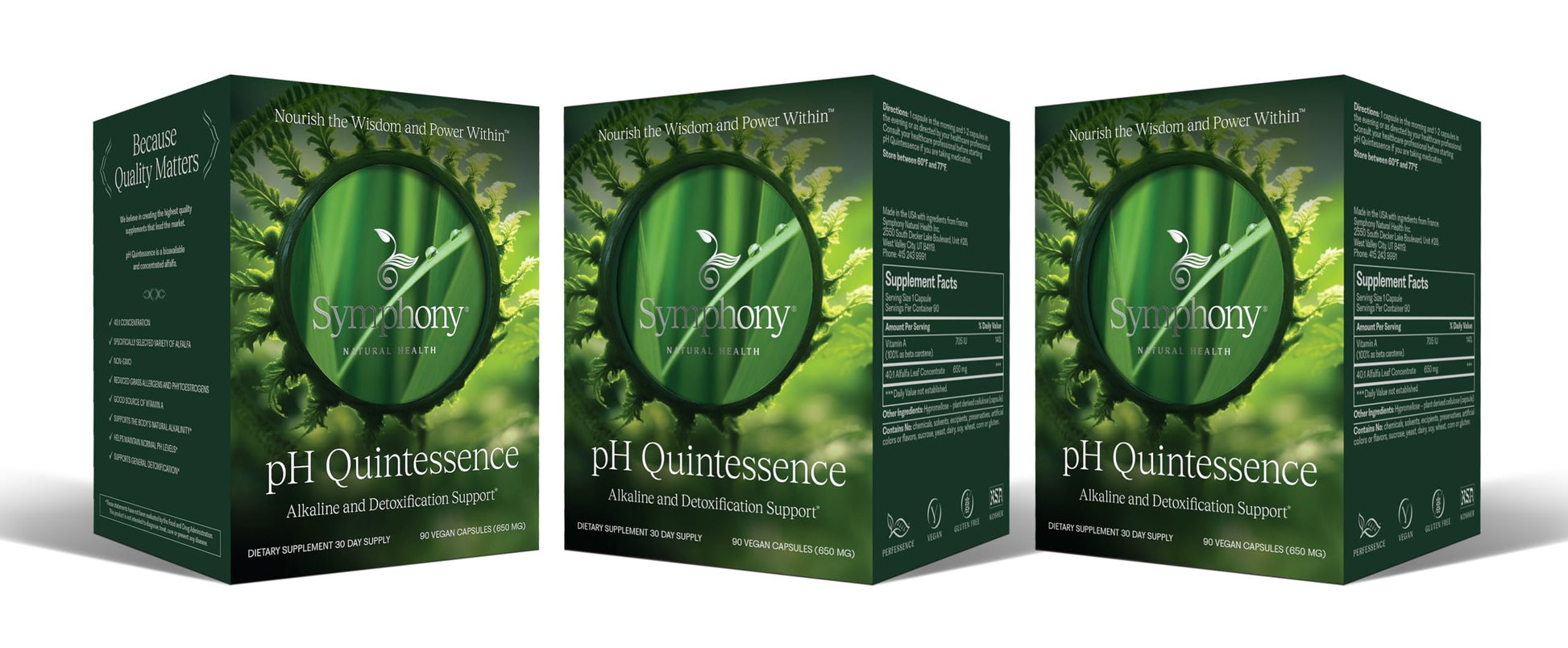 Natural Health International pH Quintessence Daily Greens Support for pH Balance & Metabolic Health, 40:1 Alfalfa-Based Formula for Alkalinization, Detoxification & Hormone Metabolism Support, 90 Capsules