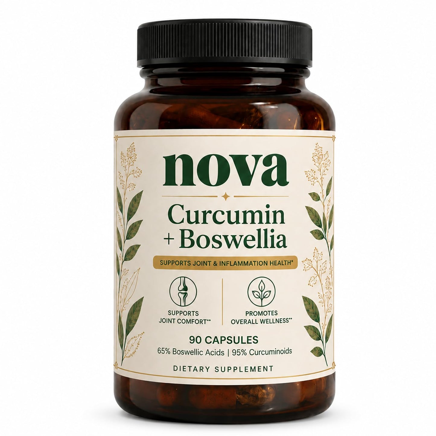 PTZ Crystal Nova Curcumin Boswellia Joint Support Softgel 1 Count