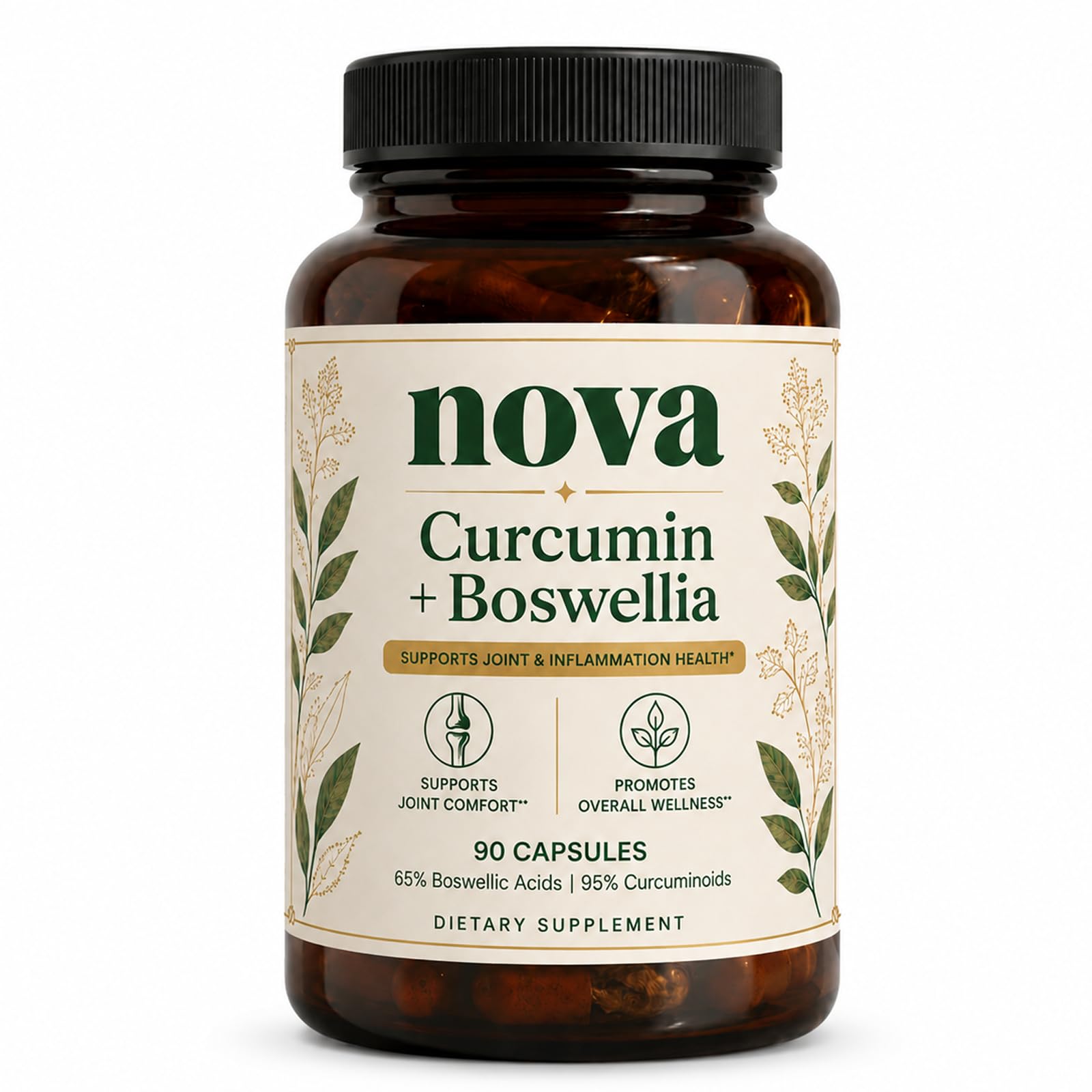 PTZ Crystal Nova Curcumin Boswellia Joint Support Softgel 1 Count