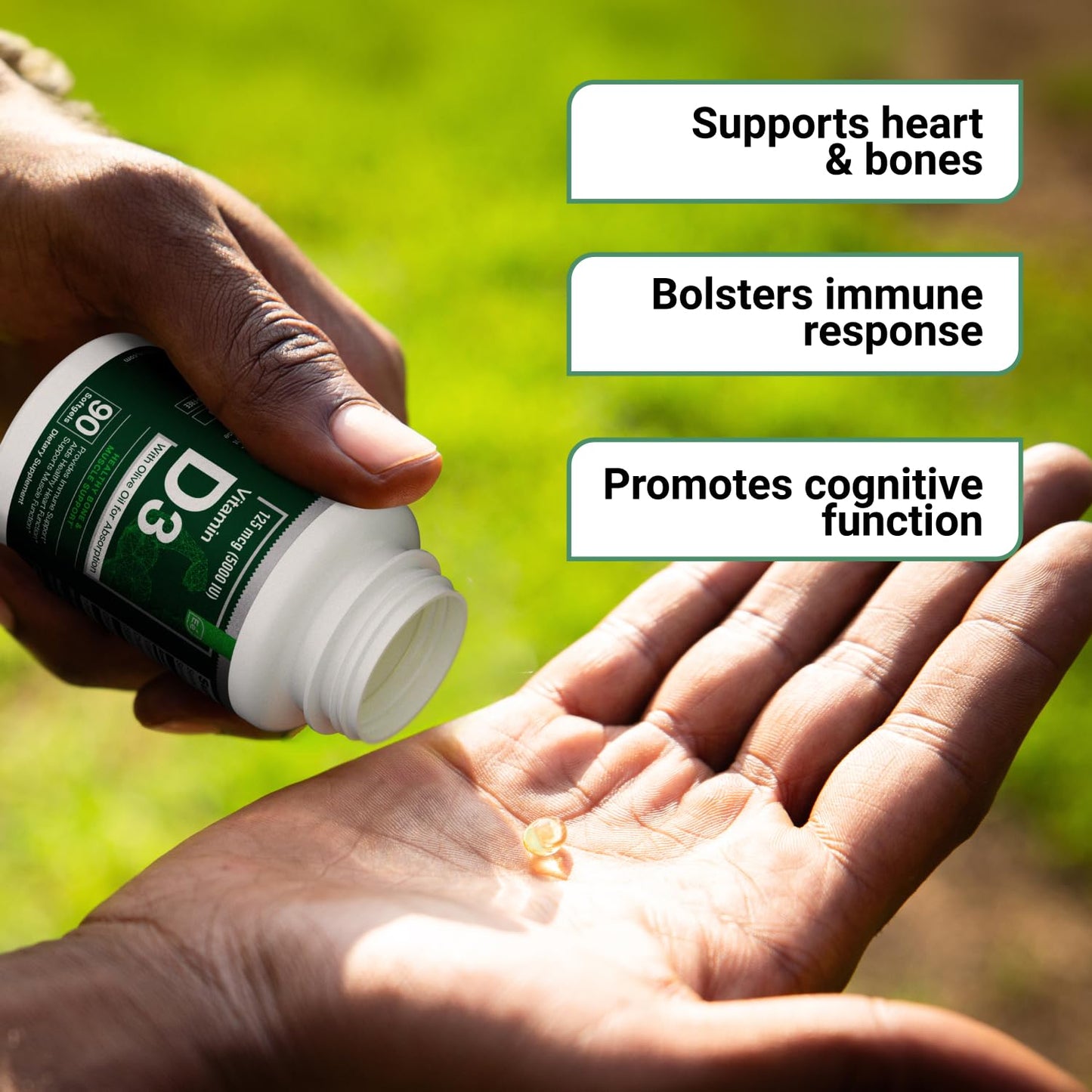 Essential Elements Vitamin D3 5000 IU Softgels, 90 Count