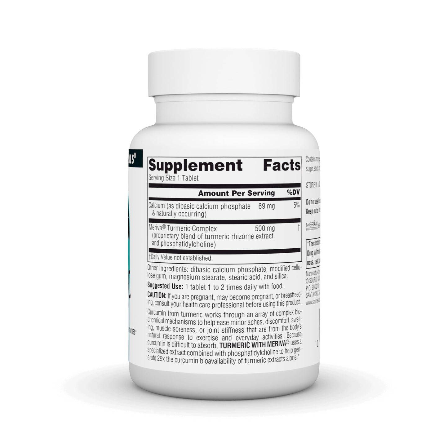 Source Naturals Turmeric with Meriva 500mg Tablet, 60 Tablets