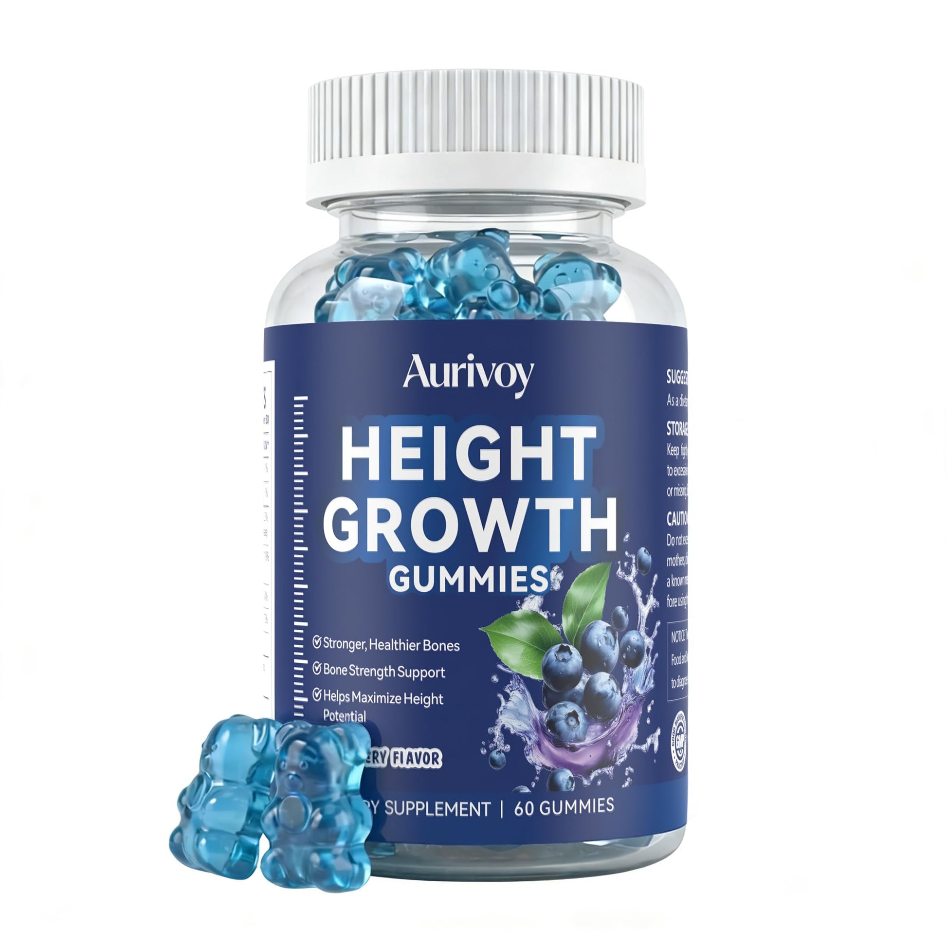 Aurivoy Growth Support Gummies, 60 Count