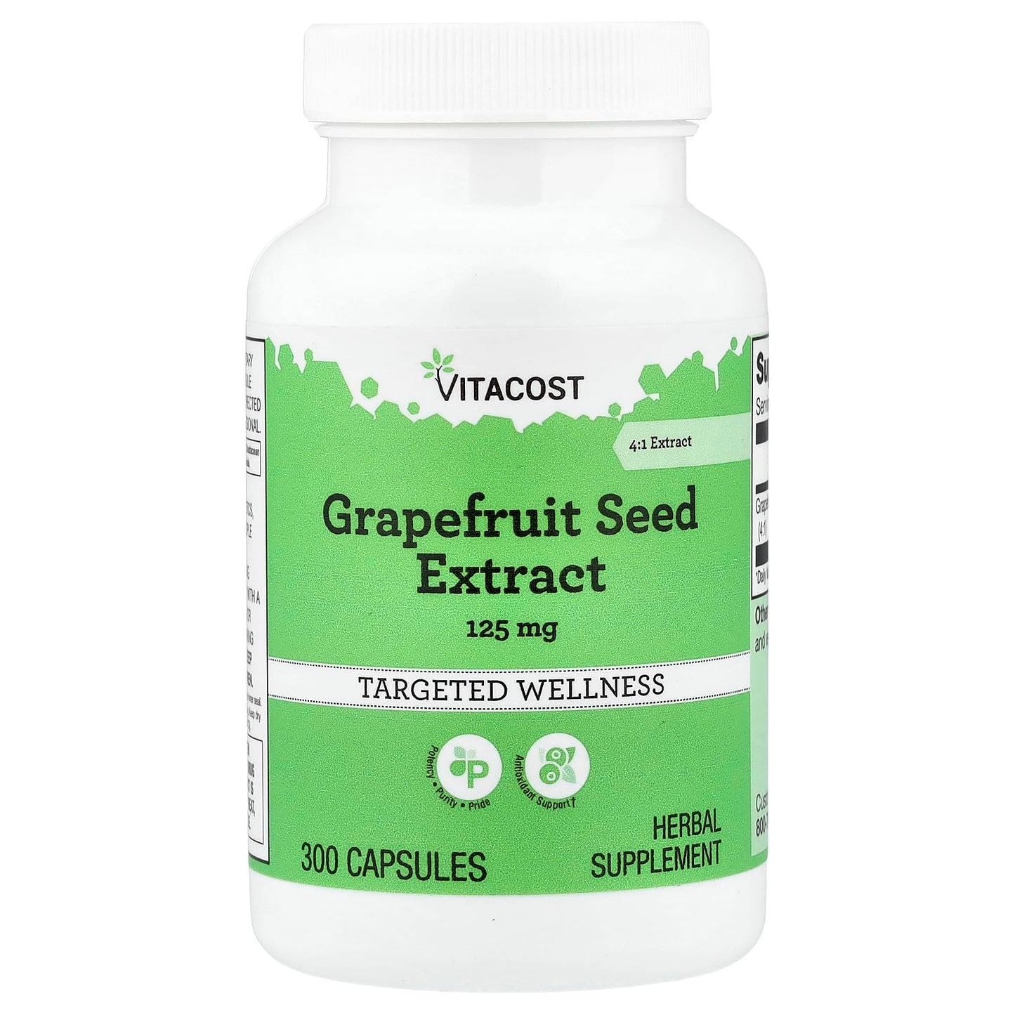 Vitacost Grapefruit Seed Extract 125 mg, 300 Capsules