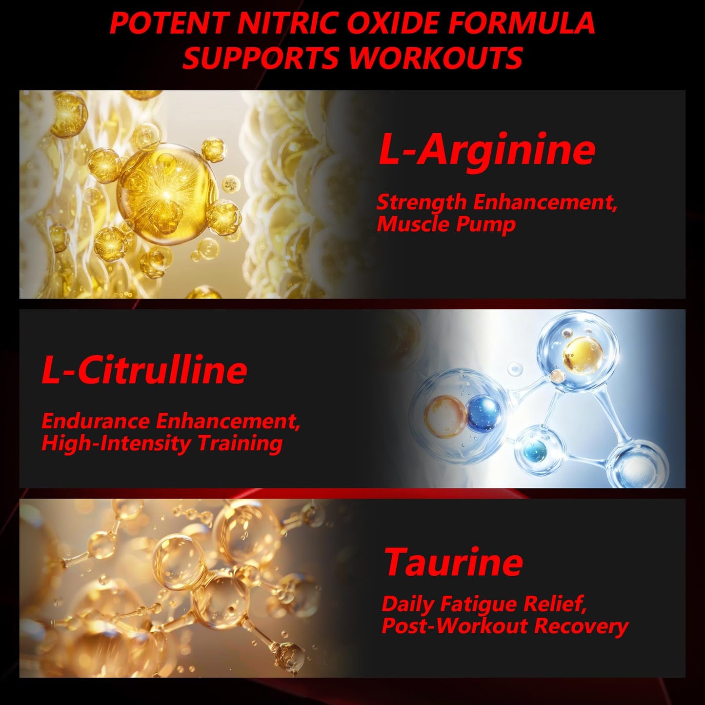 Deepure Nitric Oxide Supplement Pre Workout Capsules with L-Arginine, 60 Capsules