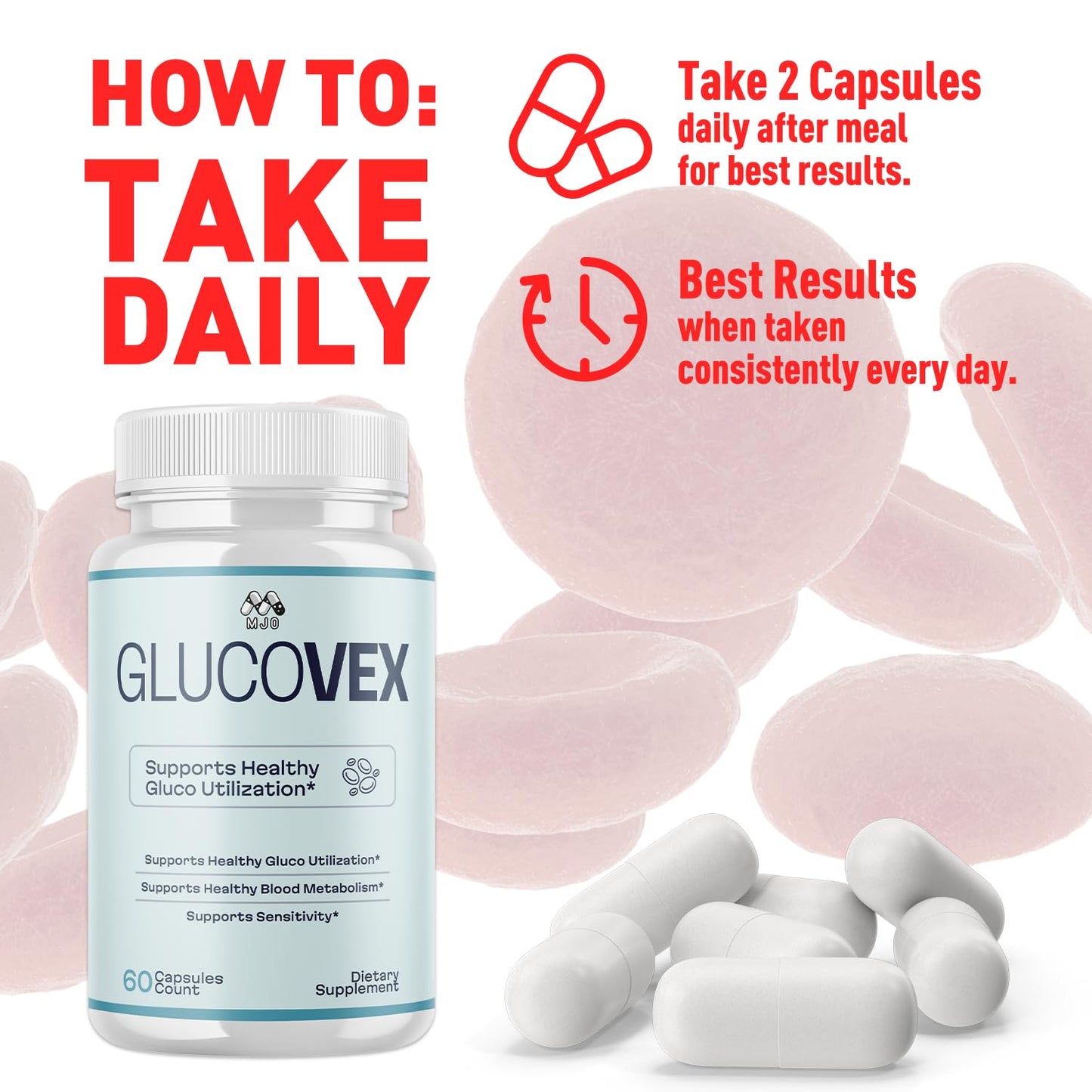 MJO Glucovex Capsules 120 Capsules