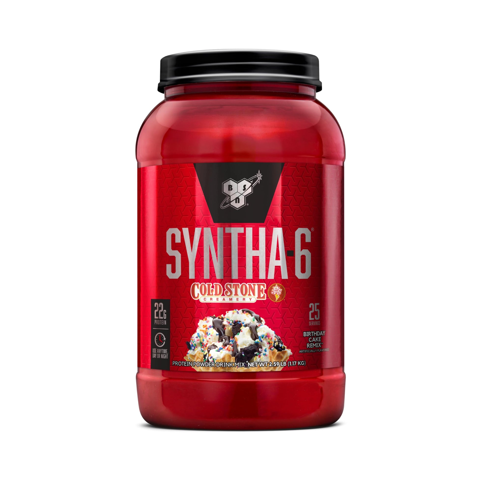 BSN SYNTHA-6 Premium Protein Powder, Birthday Cake Remix, 25 Servings