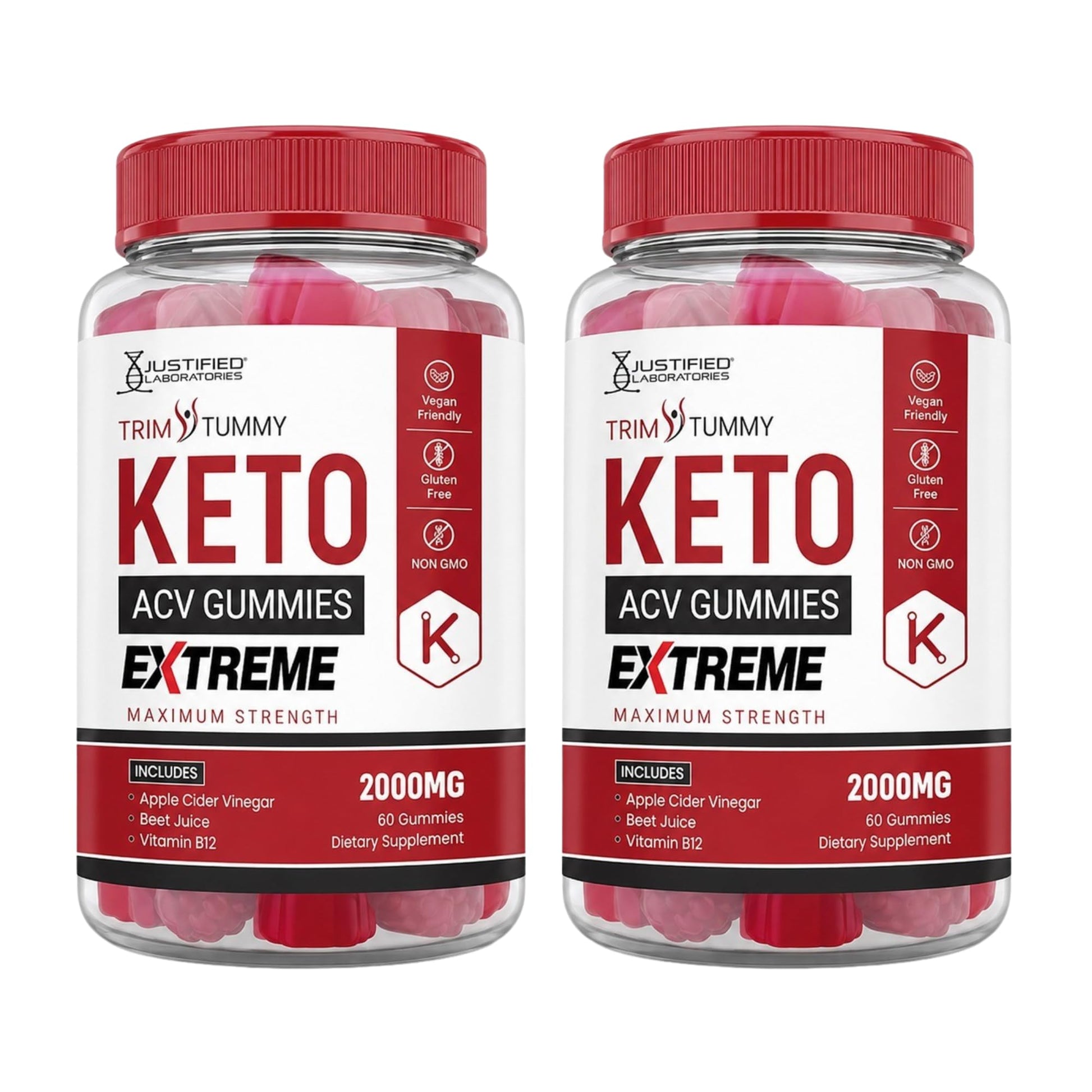 Justified Laboratories Trim Tummy Keto ACV 120 Gummies