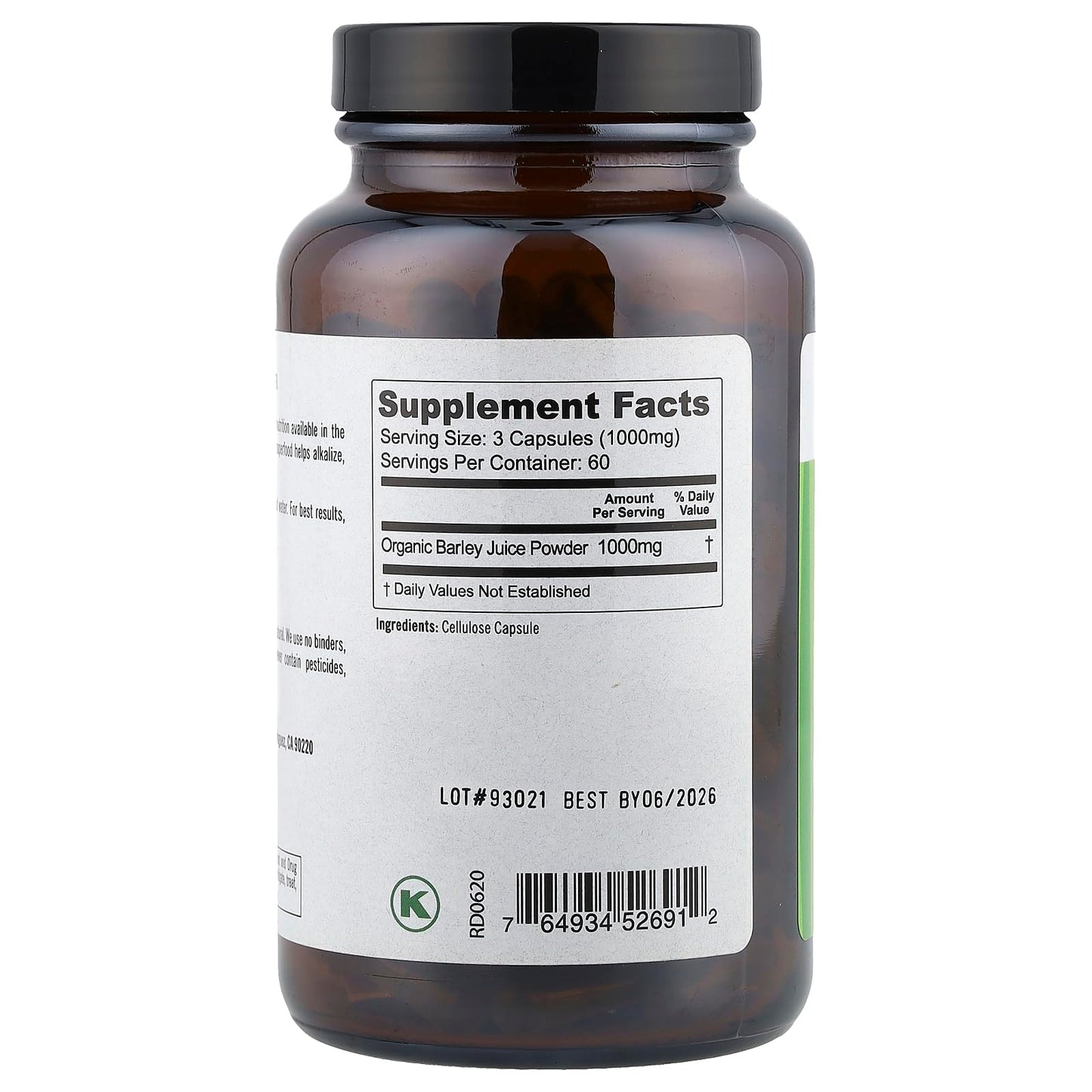 Pure Planet Just Barley 180 Capsules