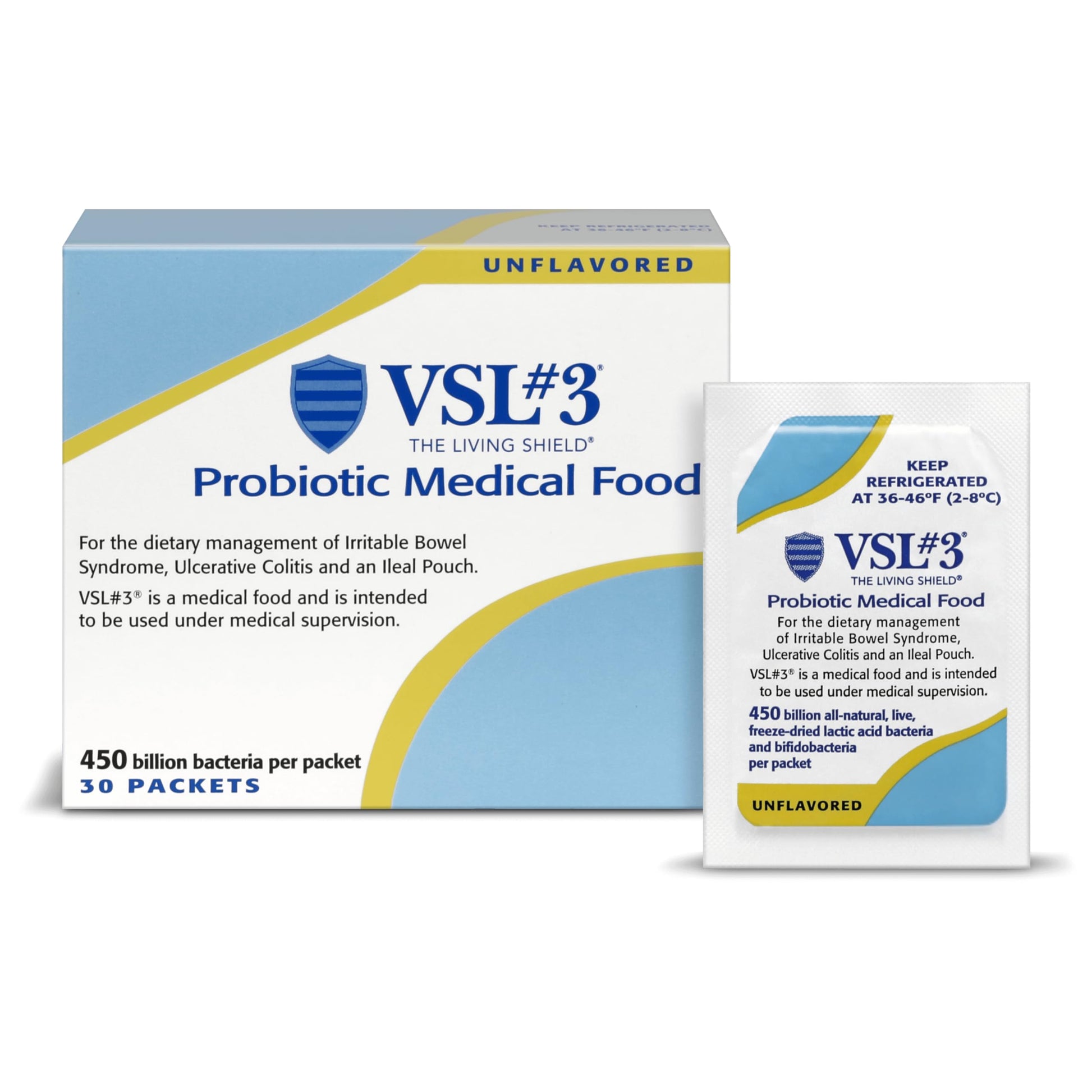 VSL #3 High-Potency Probiotic Medical Food Dietary Management of IBS & UC, Powder, 30 Count