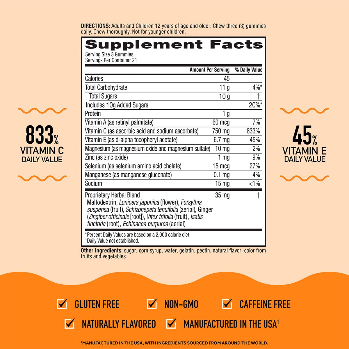 Airborne Vitamin C 750mg Immune Support Gummies, 168 Count