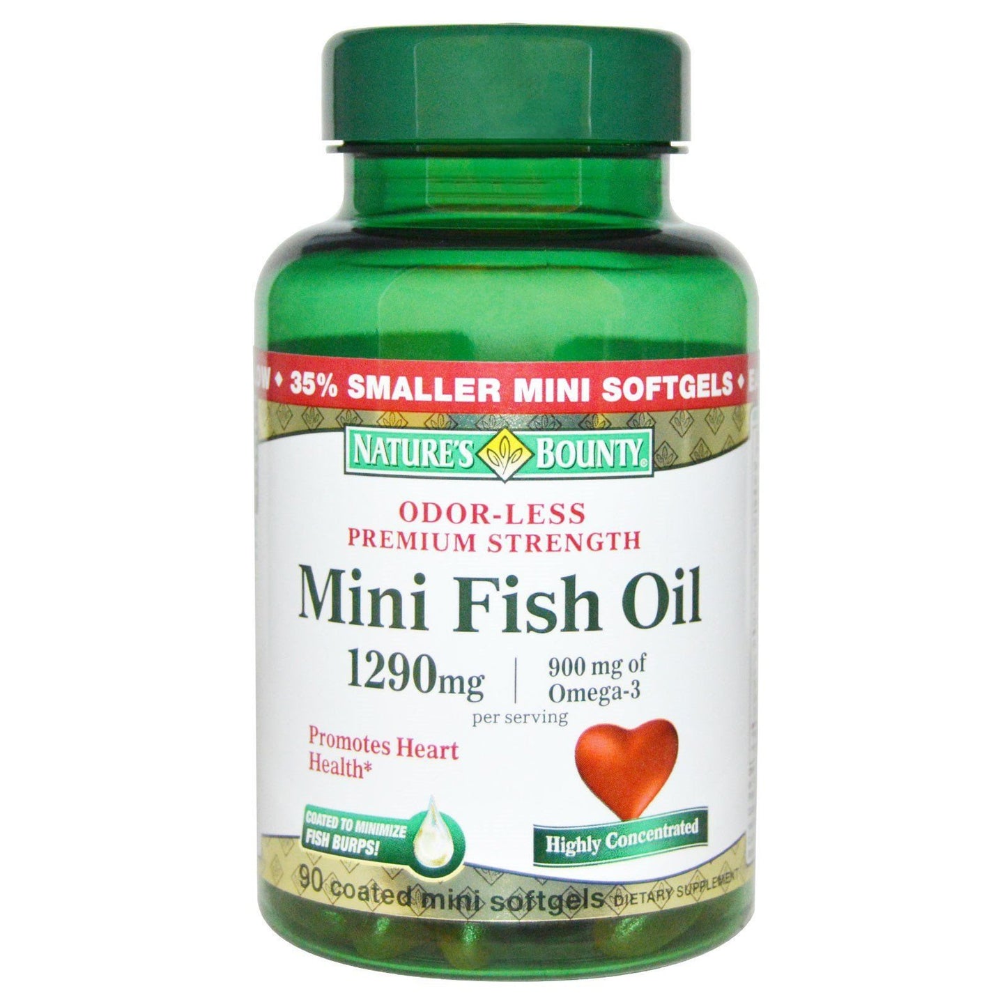 Nature's Bounty Fish Oil 1290 mg Softgels, 450 Softgels