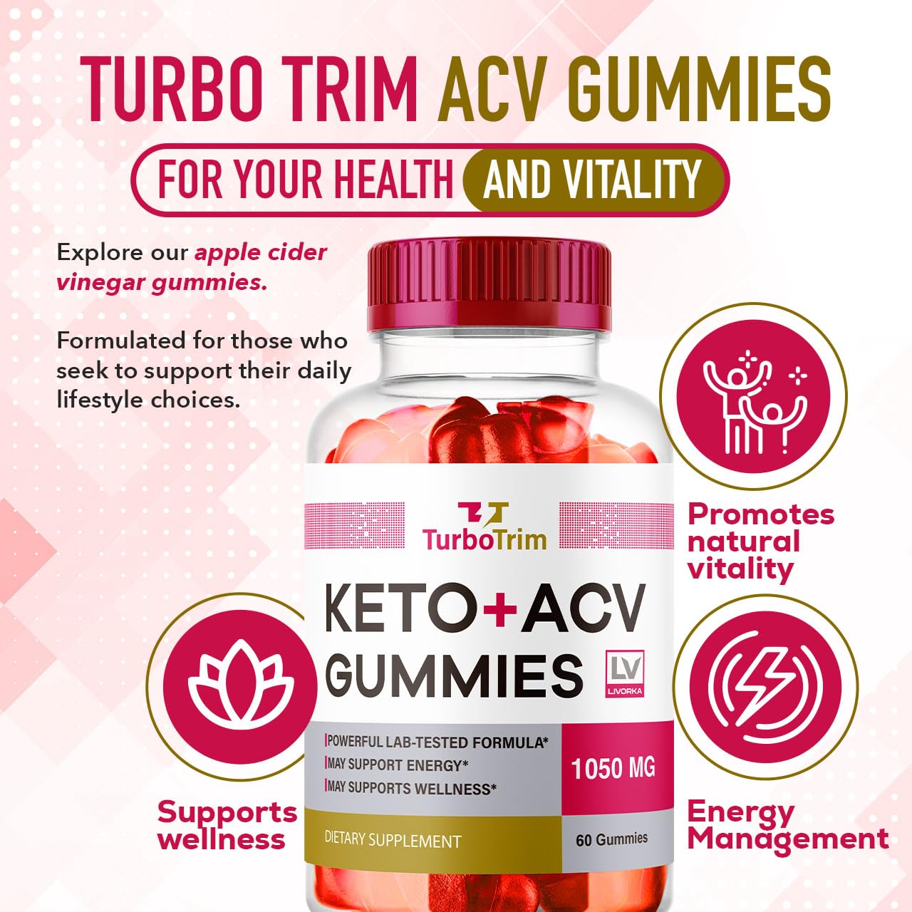 LIVORKA Turbo Trim Keto ACV Gummies 120 Gummies