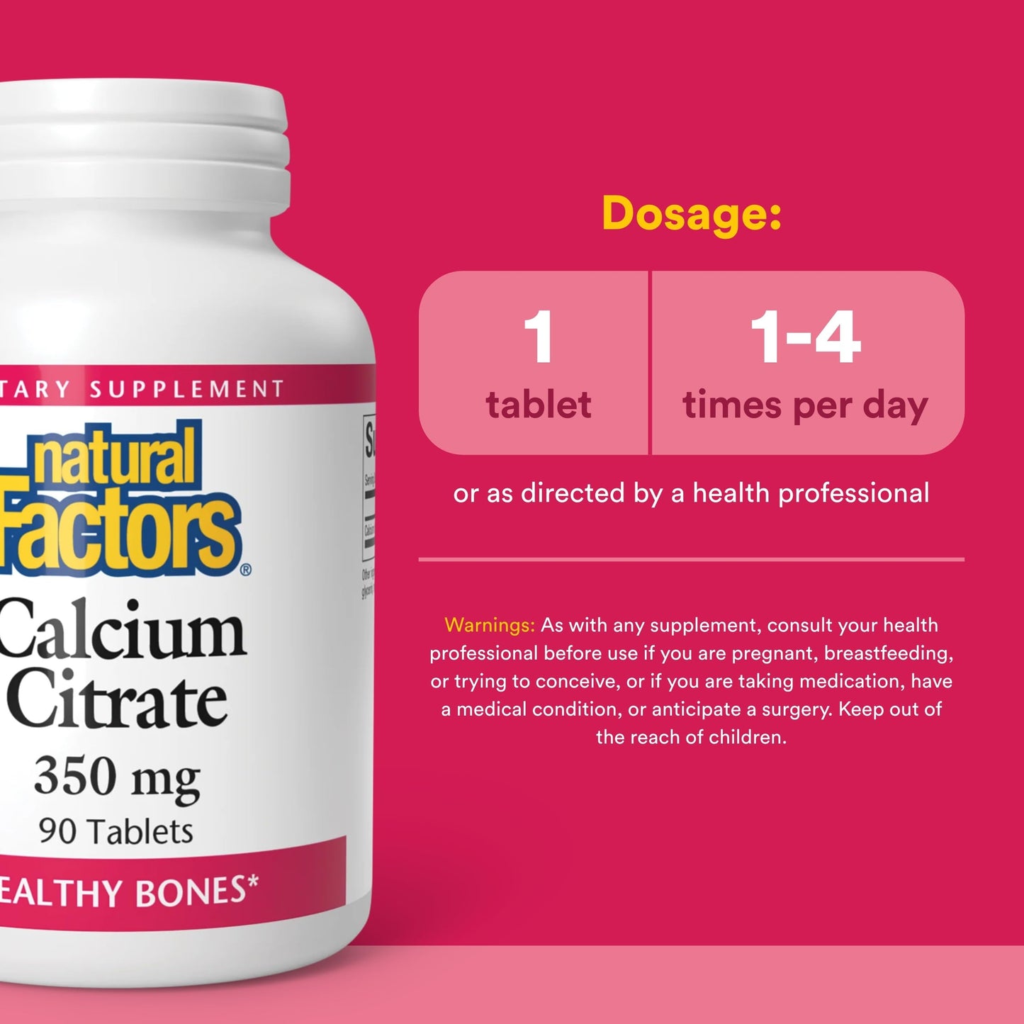 Natural Factors Calcium Citrate Tablet 90 Tablets
