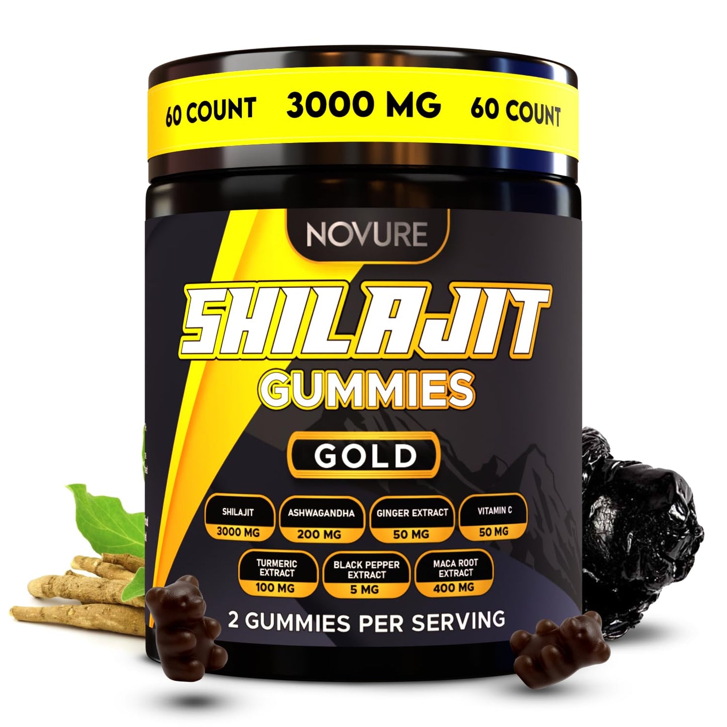 Novure Himalayan Shilajit Gummies 60 Count