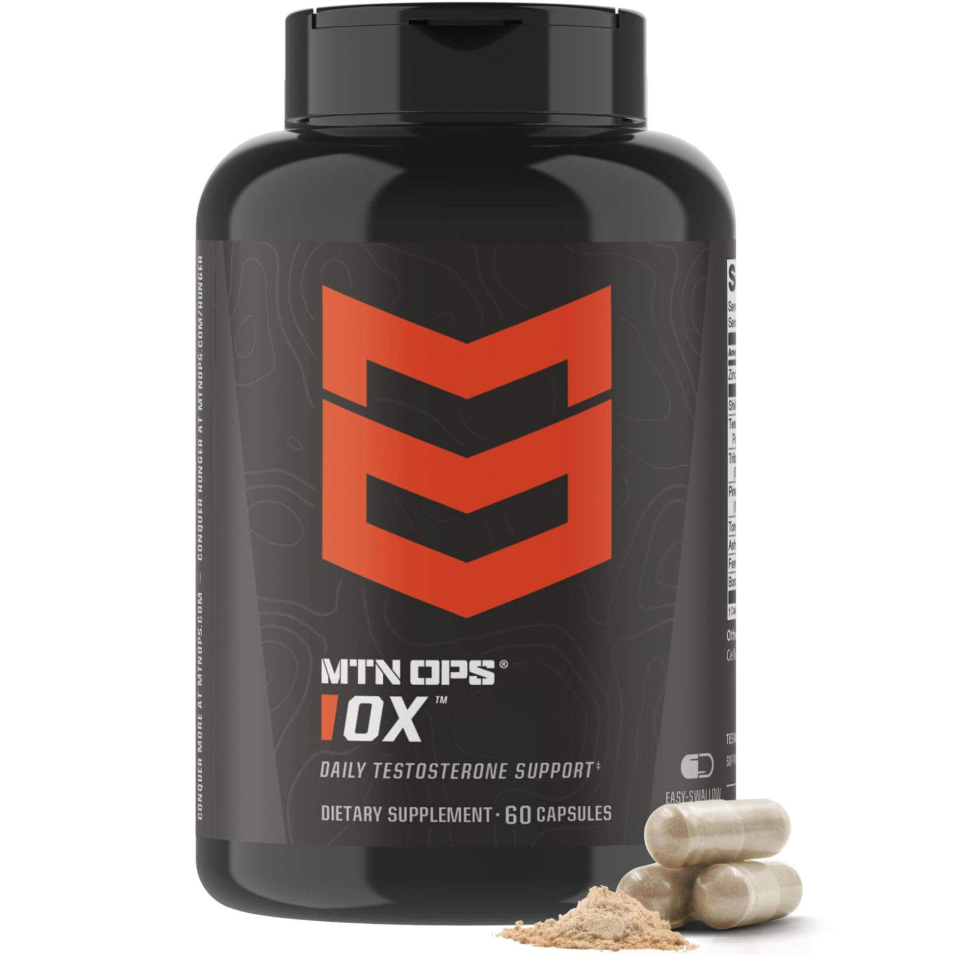 MTN OPS Ox Daytime Testosterone Support for Men 60 Capsules