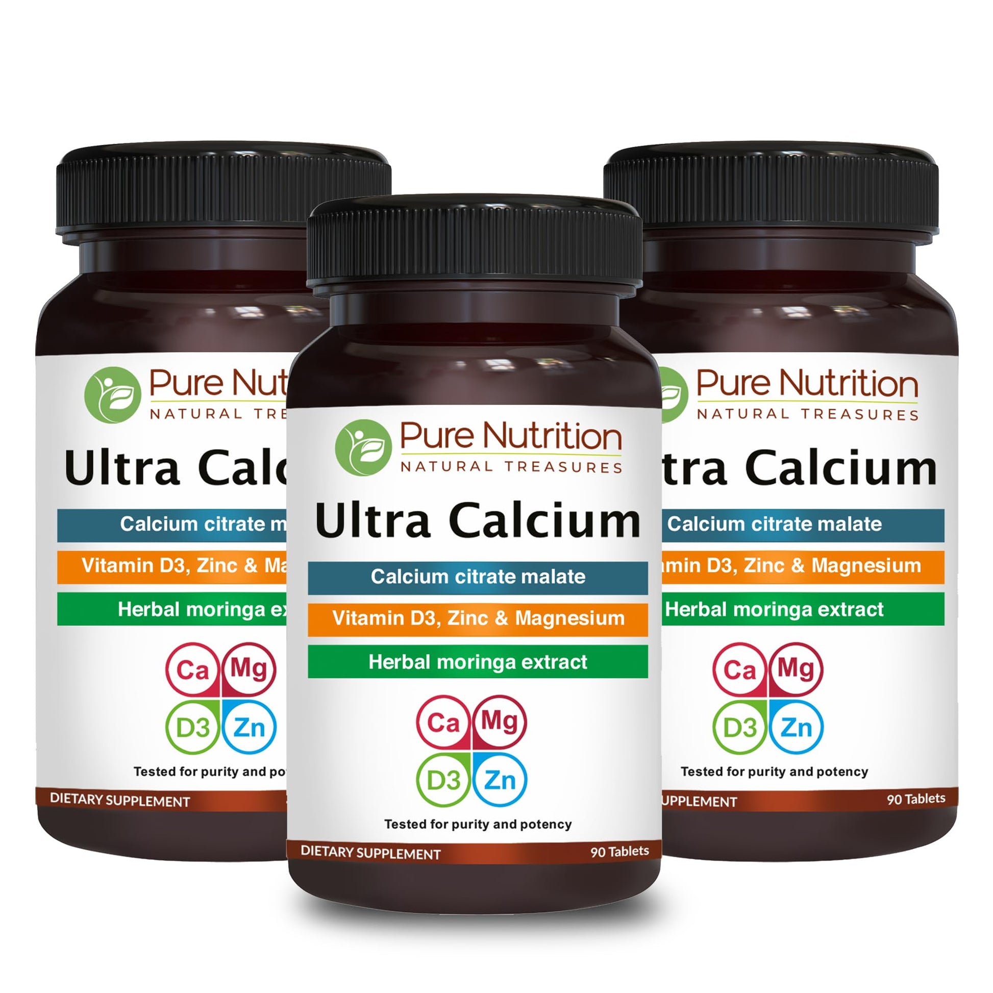 PURE NUTRITION NATURAL TREASURES Ultra Calcium 1000mg with Vitamin D3 & K, 270 Tablets