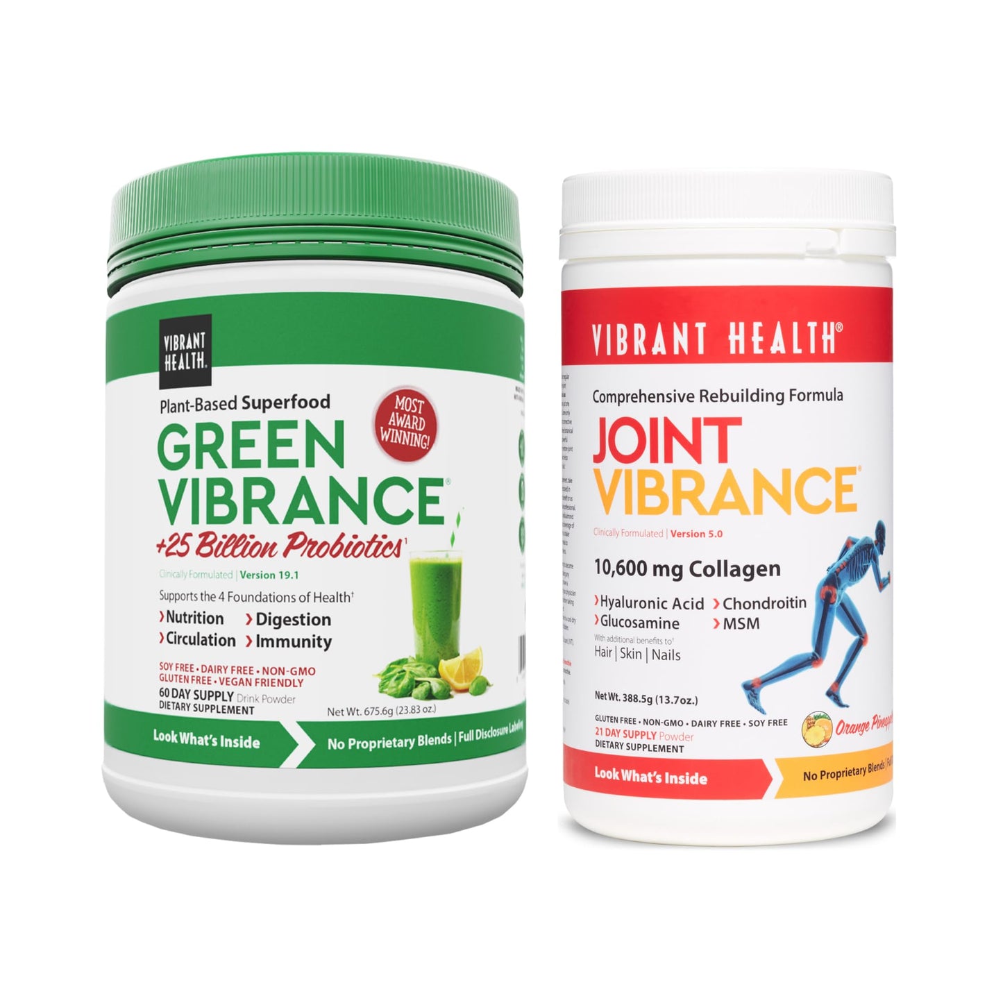 Vibrant Health Green Vibrance & Joint Vibrance Bundle Powder 210 Servings