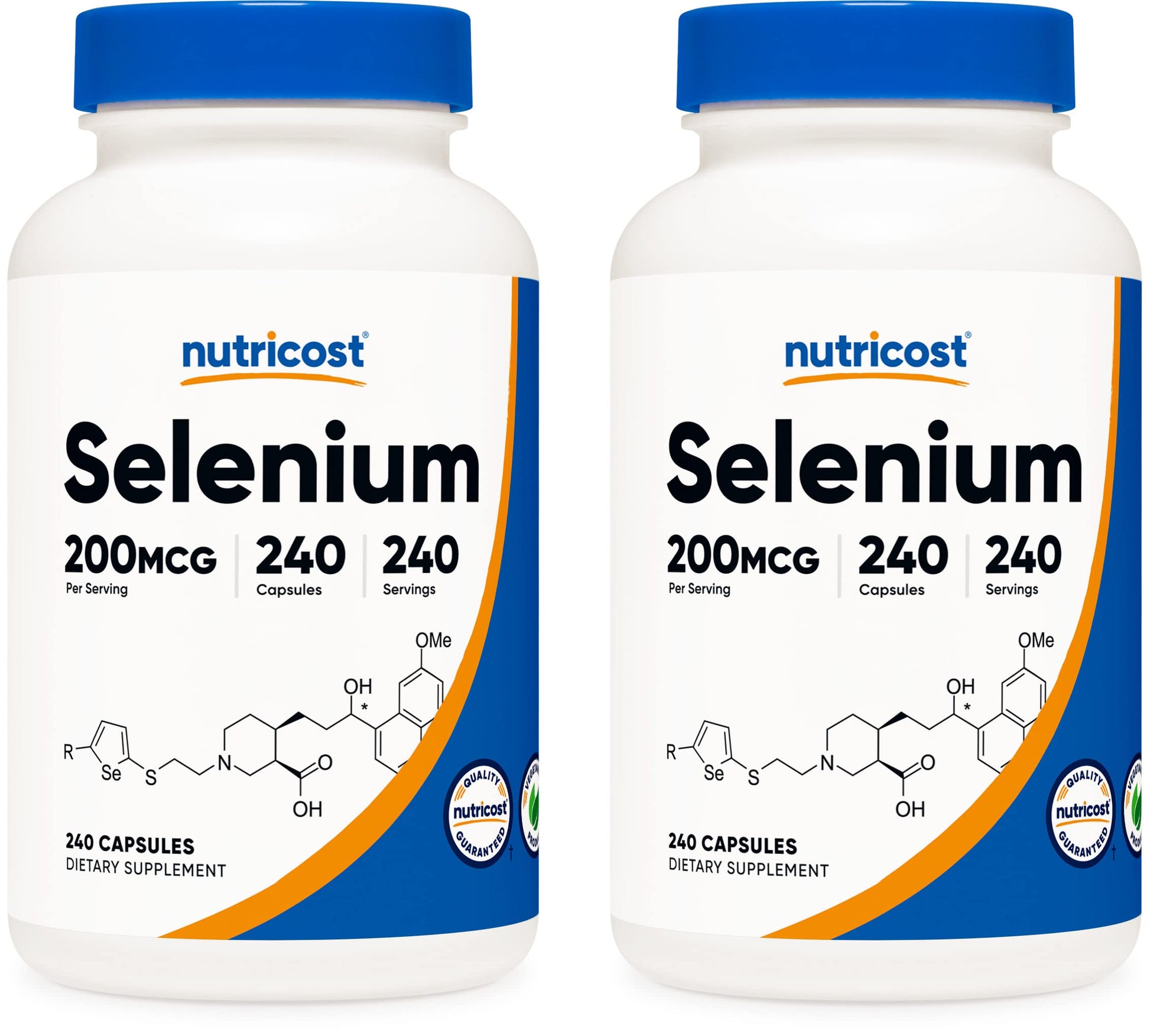 Nutricost Selenium 200mcg, 240 Veggie Capsules, 2 Bottles