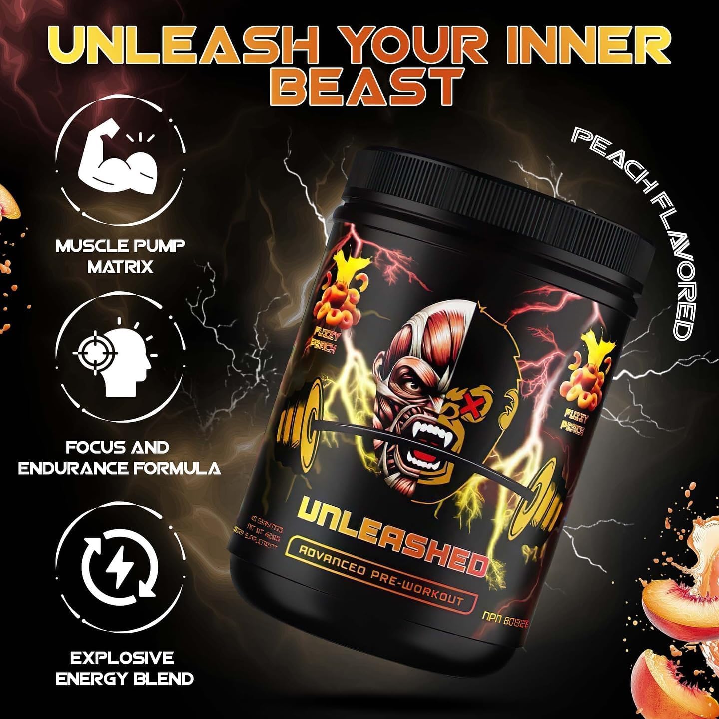 APE-X Unleashed Pre Workout Powder 15 Servings