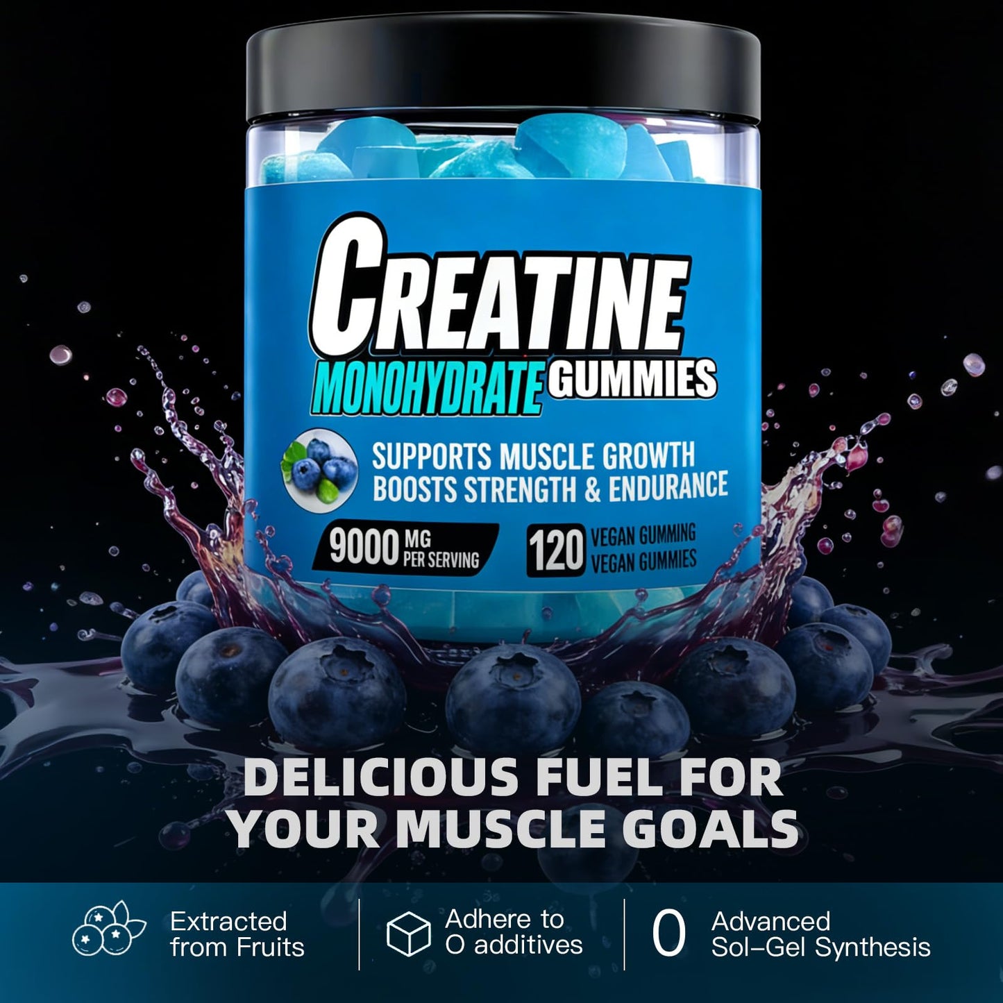 ULIKEATM Creatine Monohydrate Gummies, 120 Count