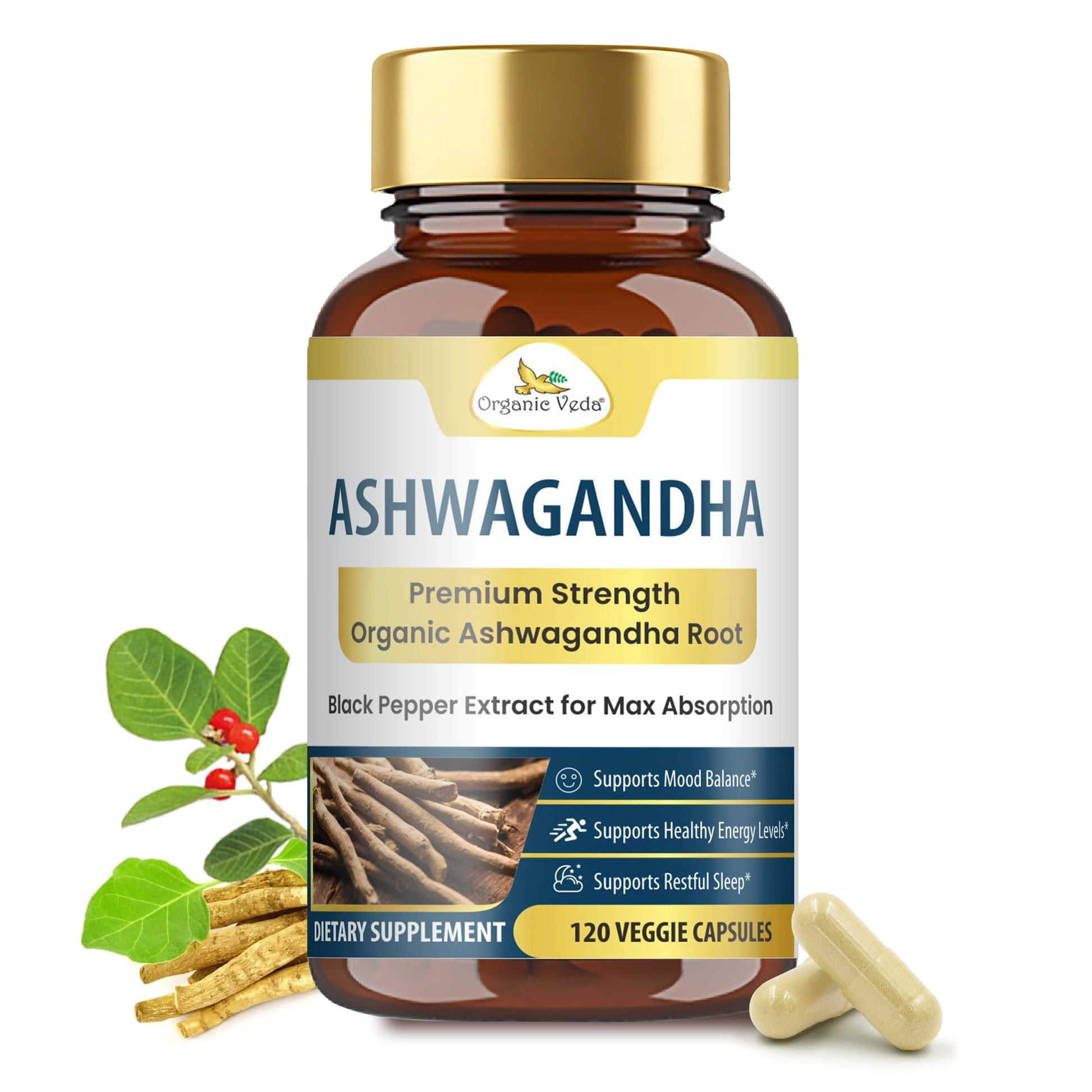 Organic Veda Ashwagandha Capsules 120