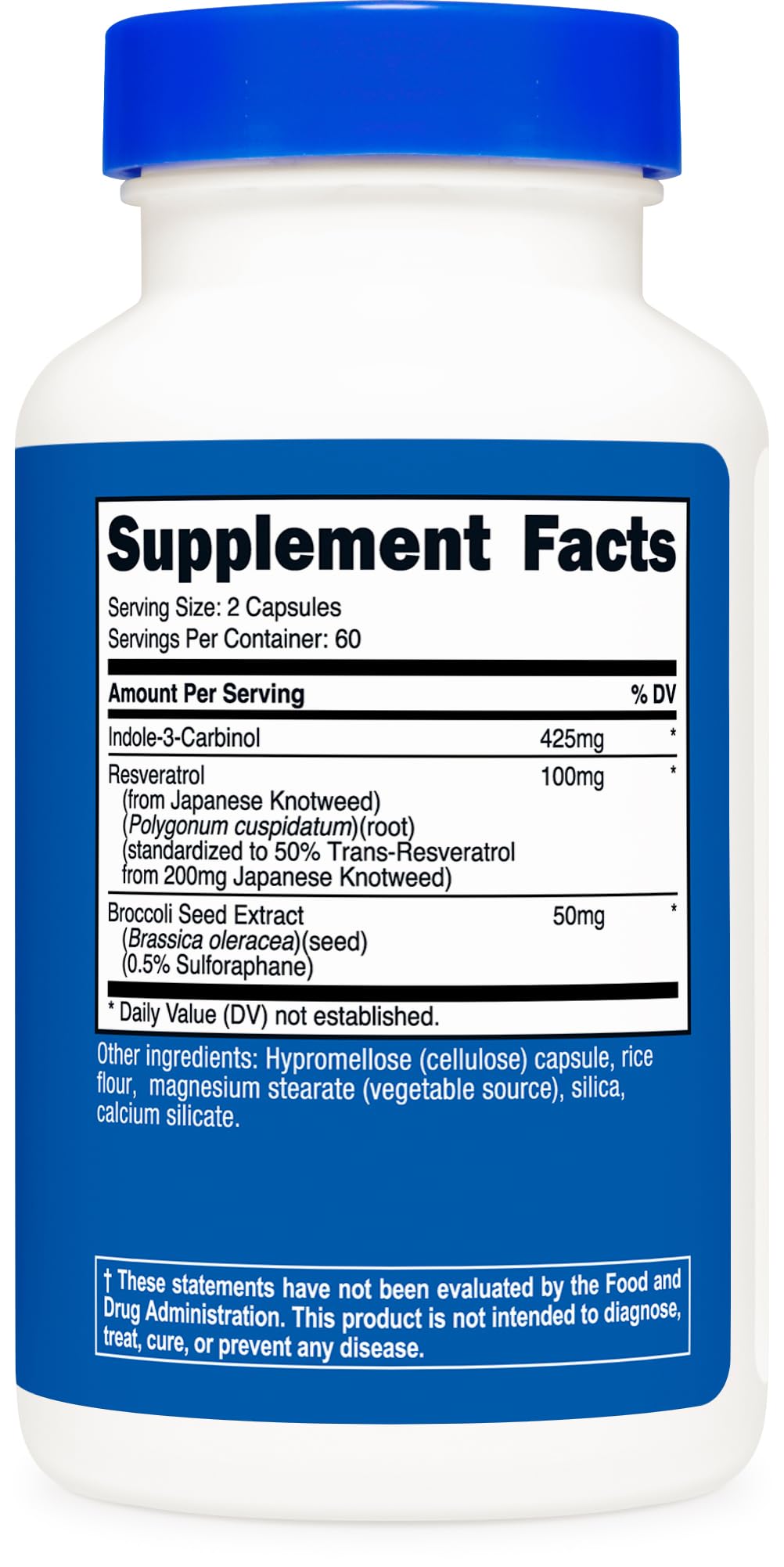 Nutricost Indole-3-Carbinol 425mg Capsule, 120 Capsules