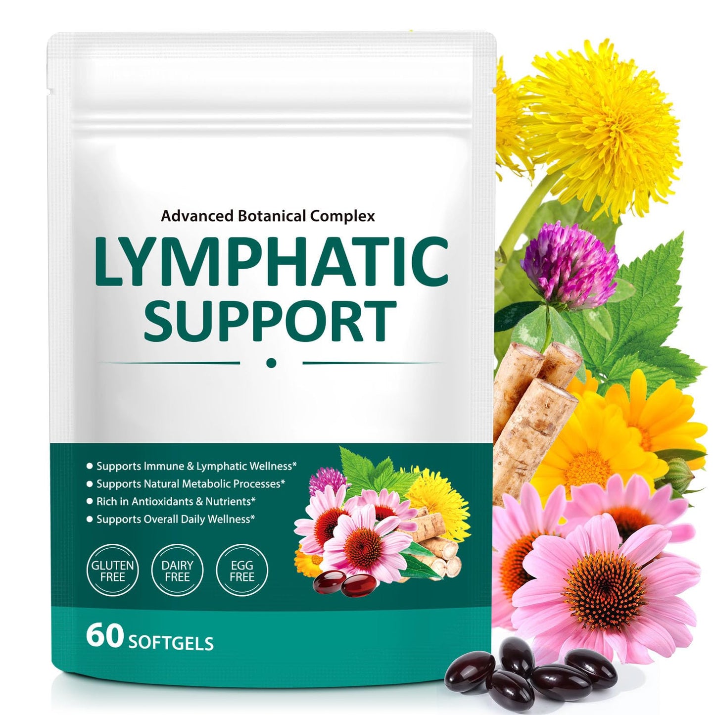Alstaky Lymphatic Drainage Supplement Capsule 60 Capsules