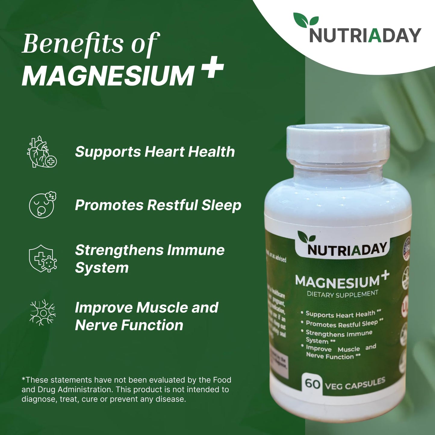 Nutriaday Magnesium Glycinate Capsules 60 Capsules