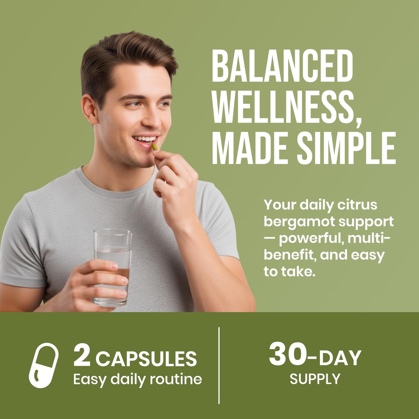 CHARMSVEDA Citrus Bergamot with Niacin & Aronia Berry – Advanced Liver Health, Immune & Heart Support – Olive Leaf & Black Pepper Extract – 60 Vegan Capsules