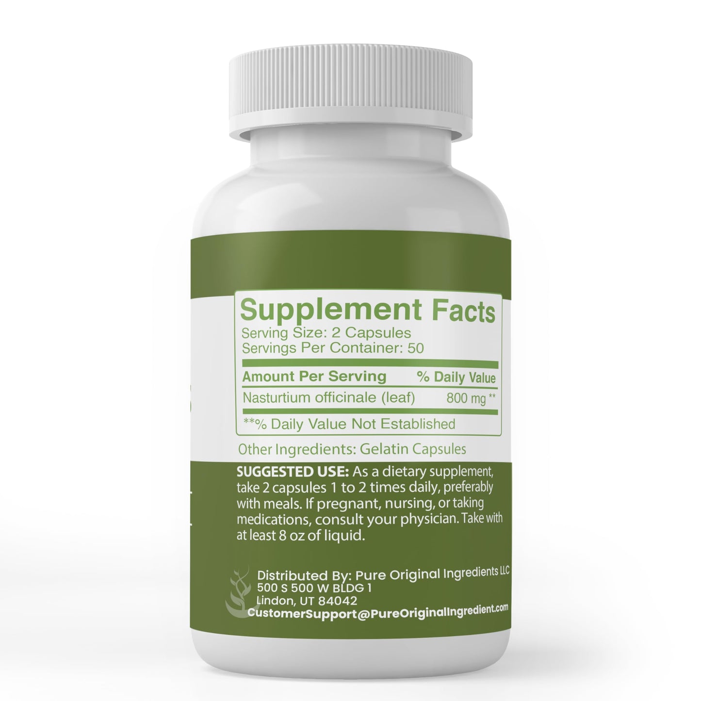 Pure Original Ingredients Watercress Capsules 100