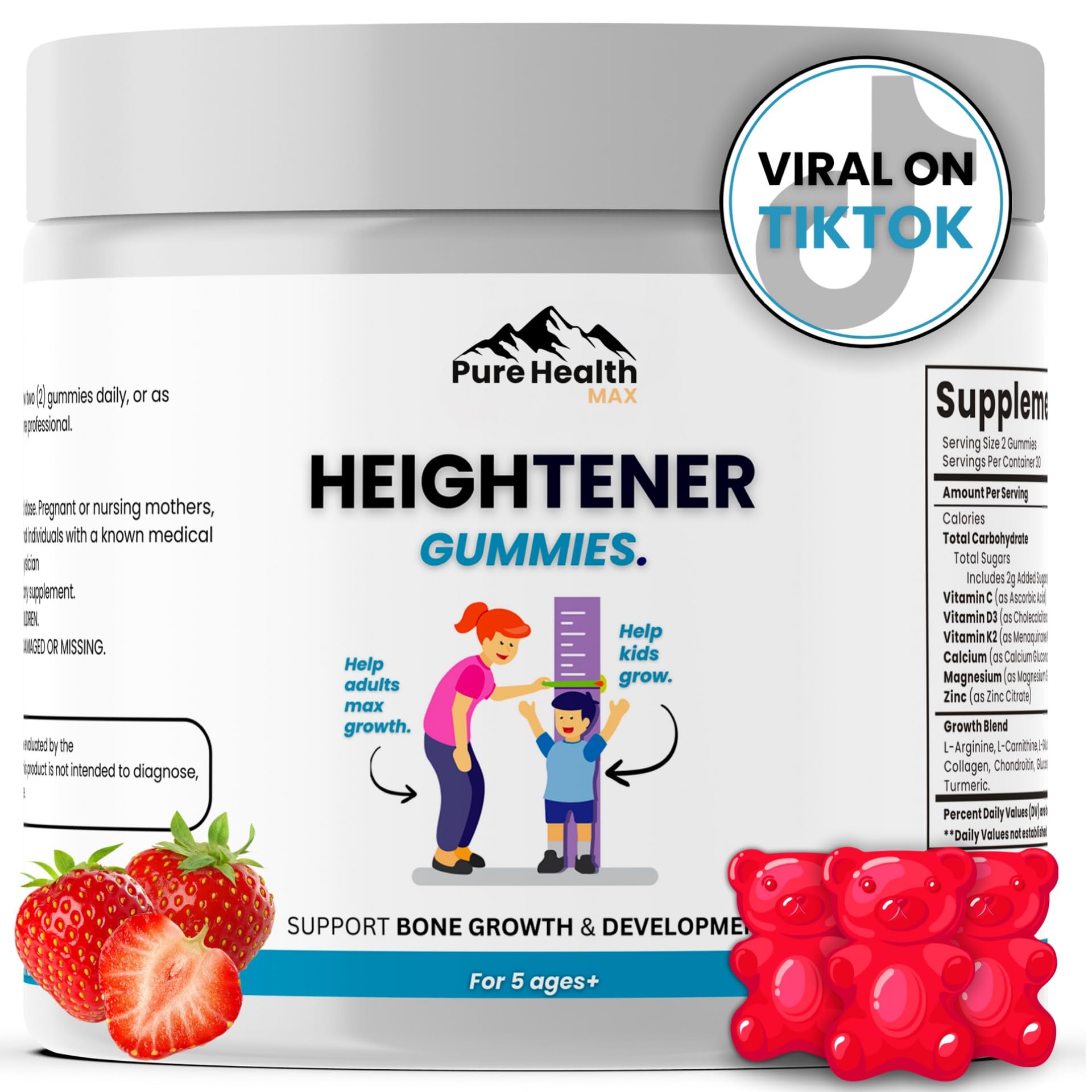 PURE HEALTH MAX Heightener Gummies 60 Gummies