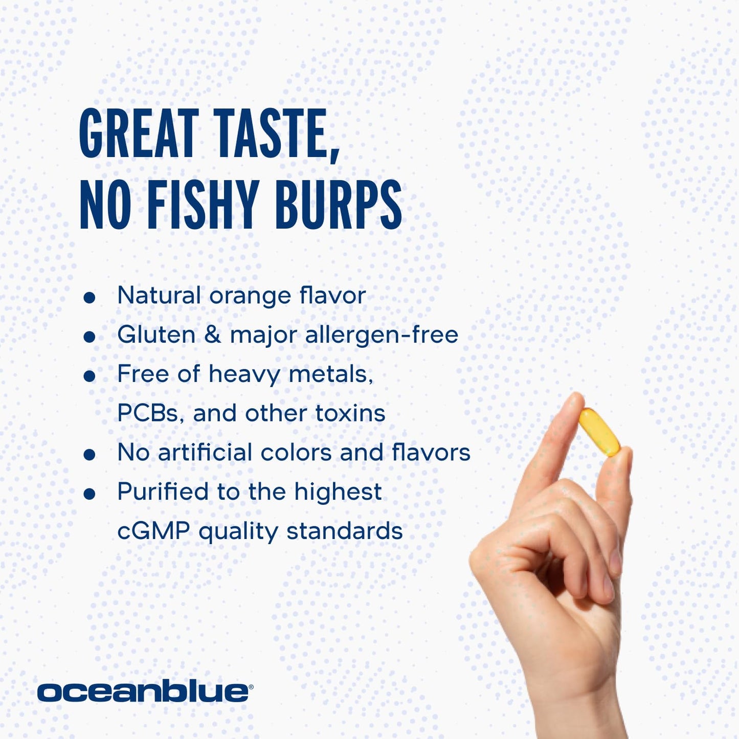 Oceanblue Omega-3 2100 – Triple Strength DPA EPA DHA Omega 3 Supplement Softgels, 120 Count