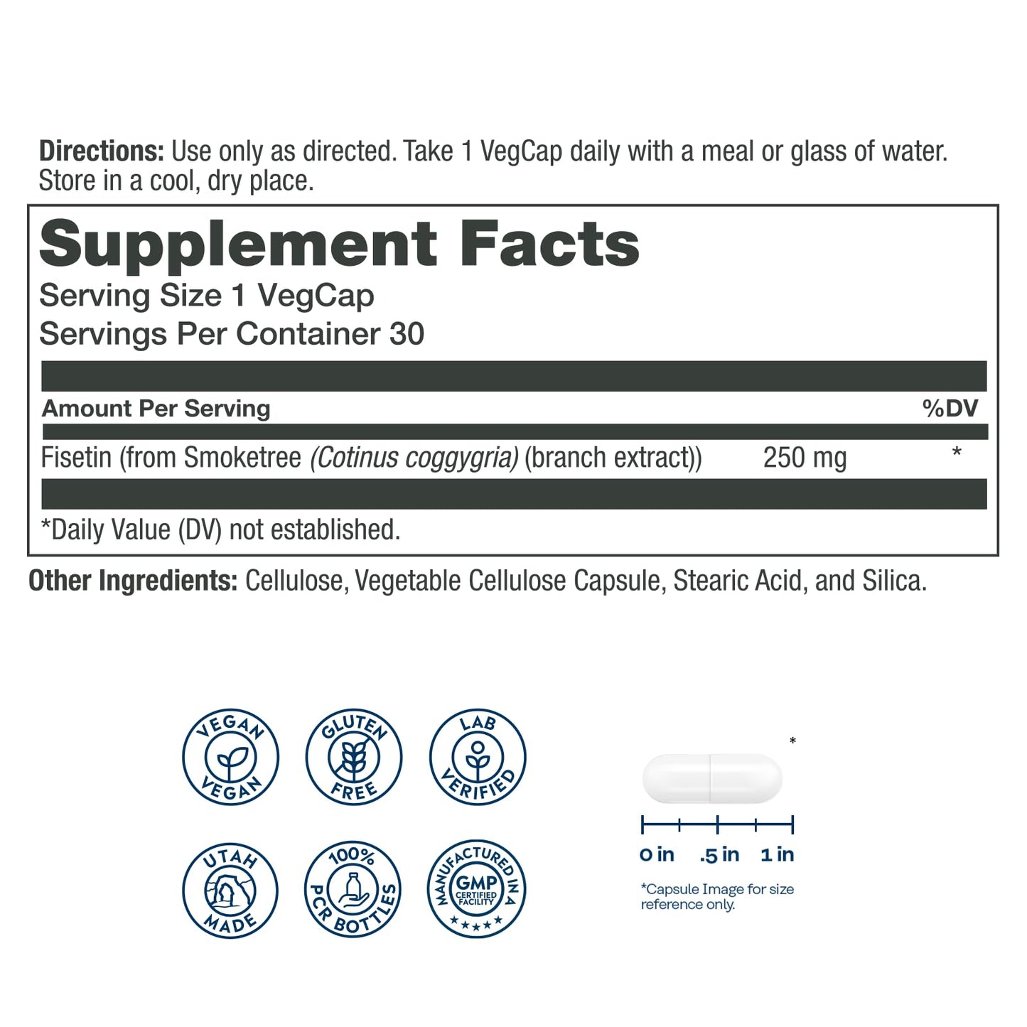 SOLARAY Fisetin 250 mg Capsule 30 VegCaps