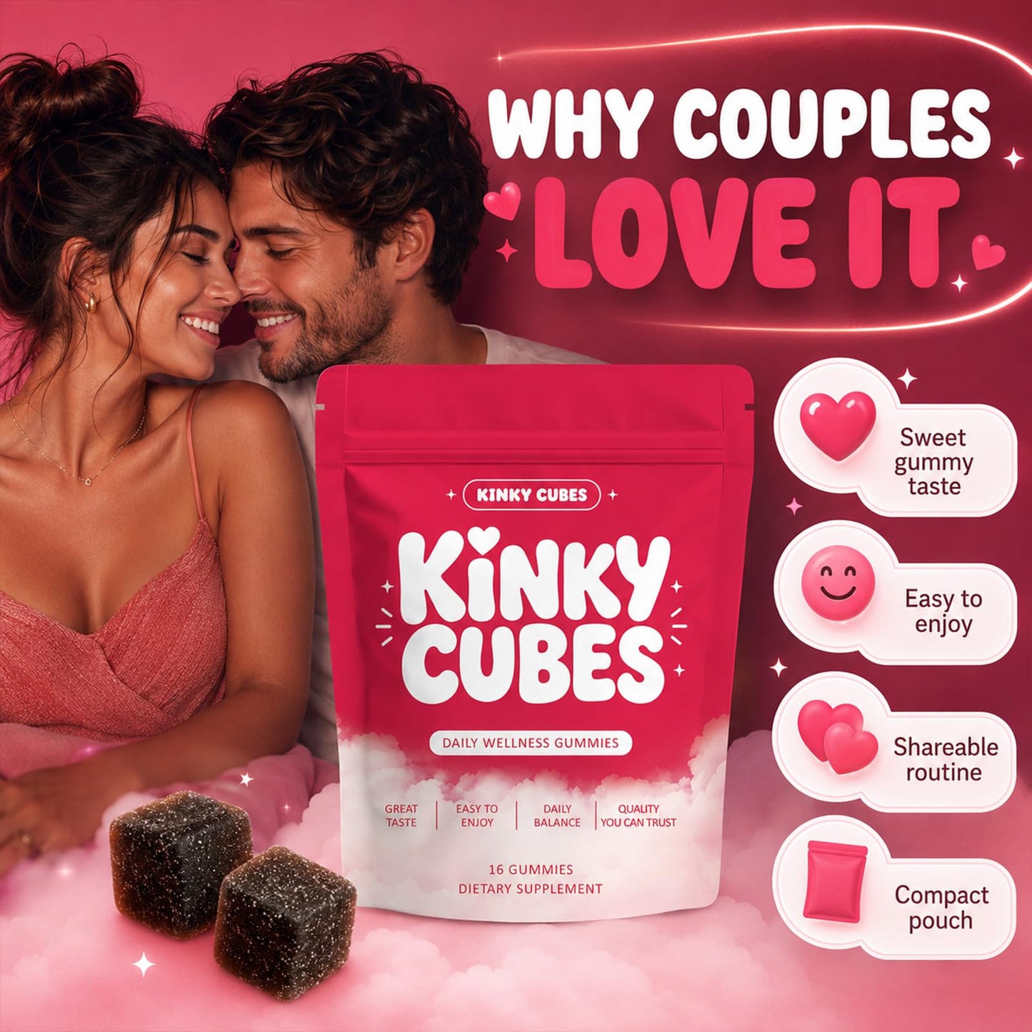 KINKY CUBES Gummies Powder 1 Pack