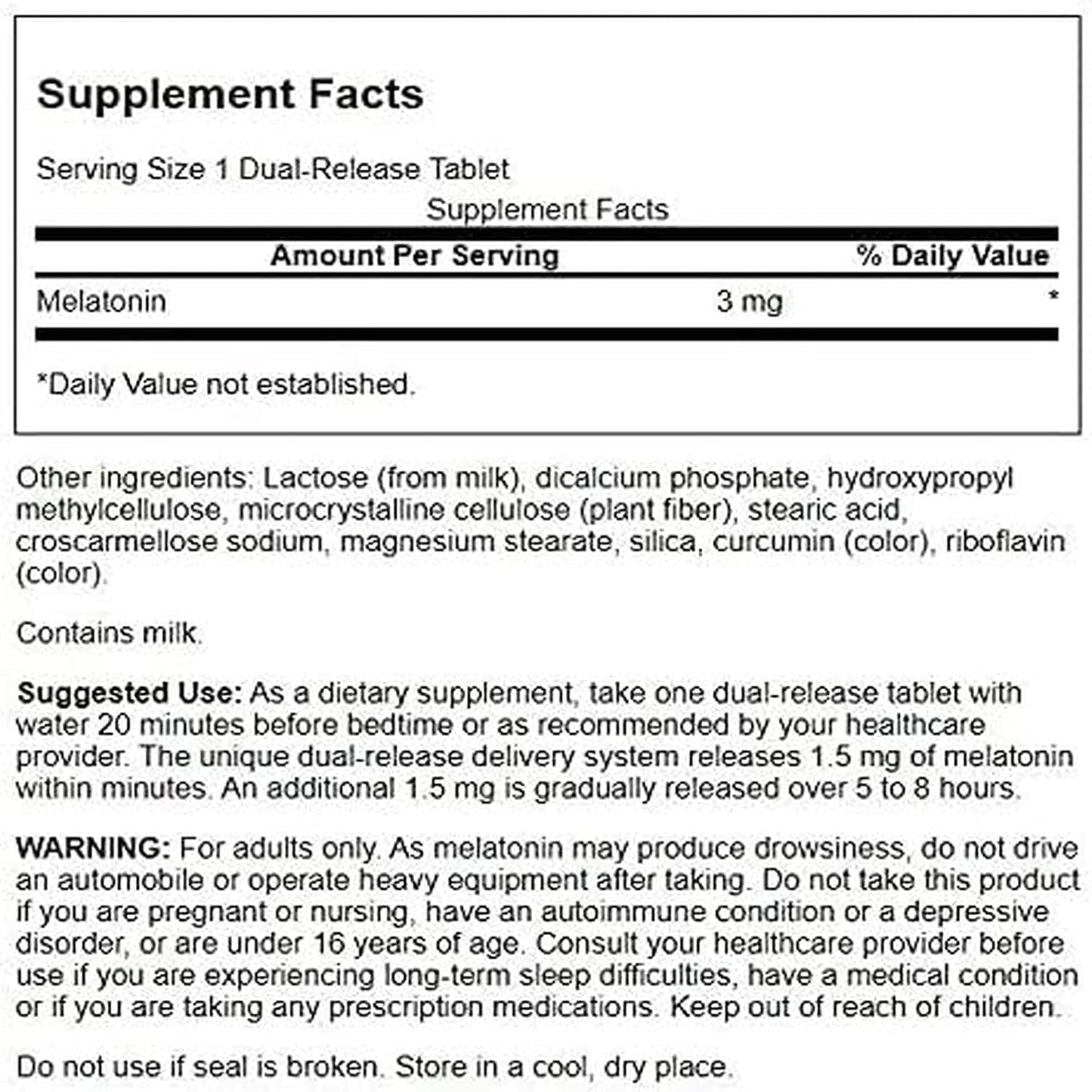 Swanson Melatonin Tablets 60 Count