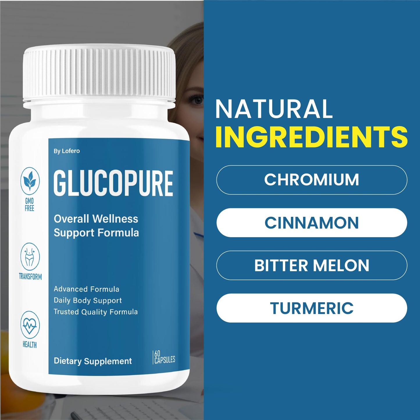 Lofero Gluco Pure Advanced Formula 120 Capsules