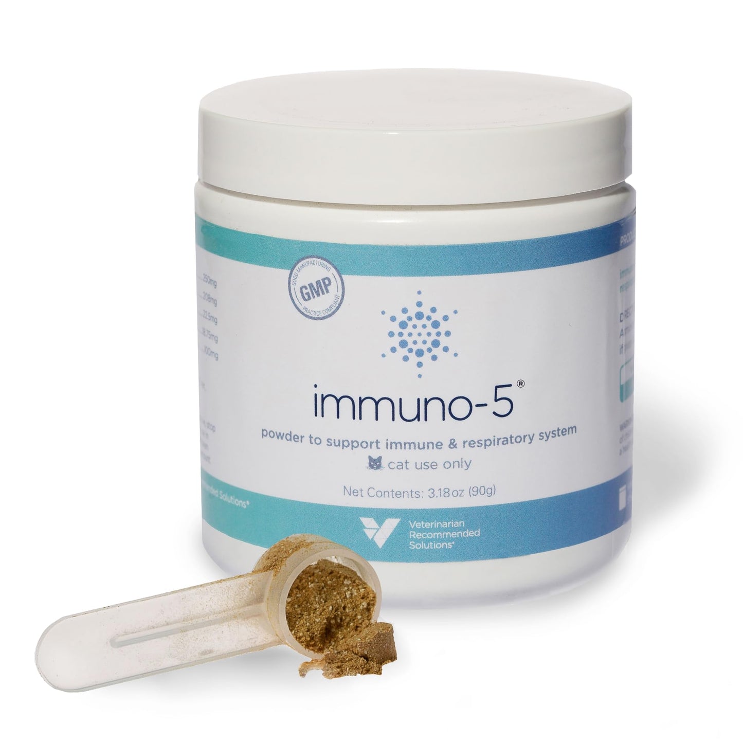 Veterinarian Recommended Solutions Immuno-5 Immune & Respiratory Support for Cats Powder 1