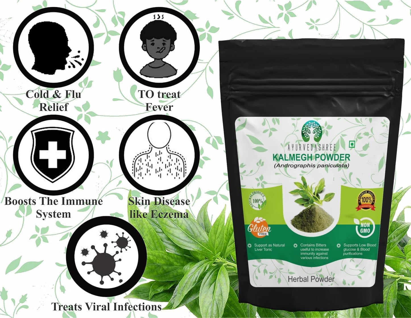 AYURVEDASHREE Andrographis paniculata Powder 3.53 oz