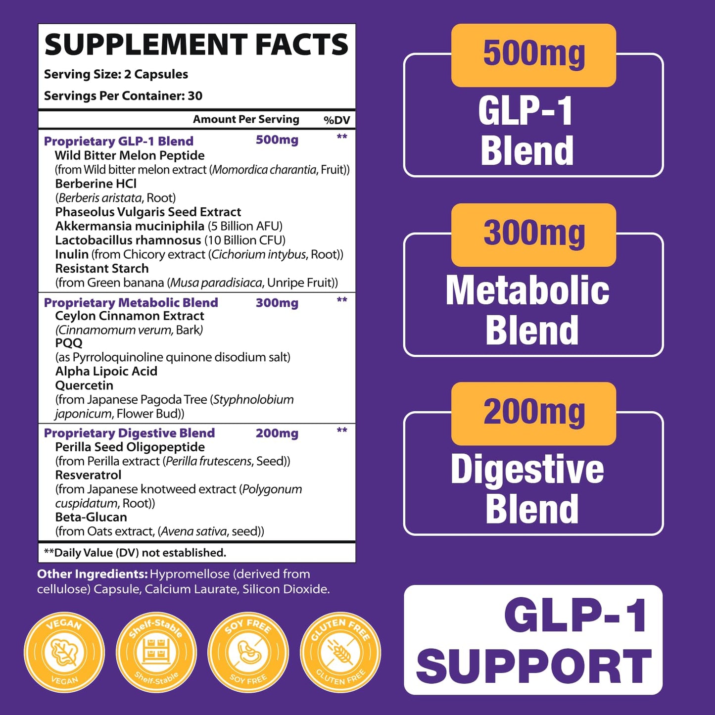 Jorrwatee GLP-1 Supplements Capsule, 60 Count
