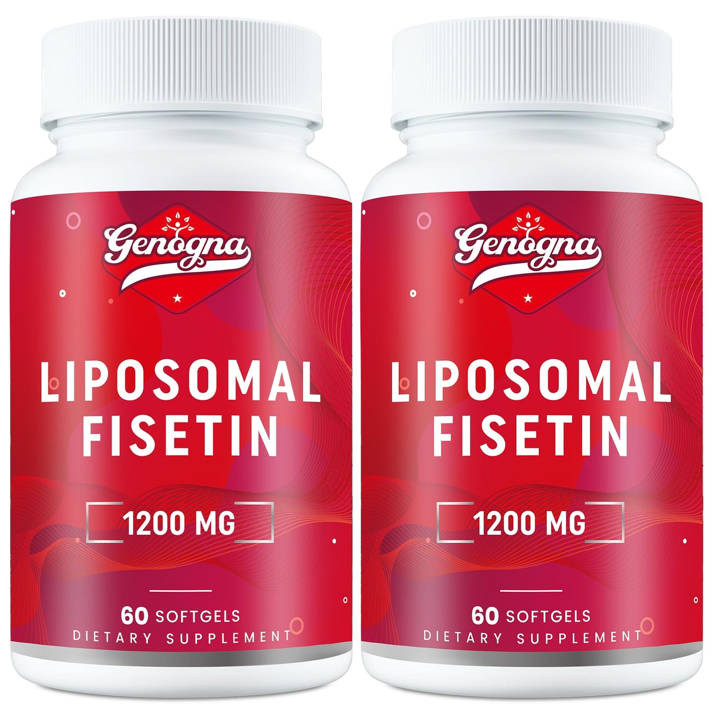 Genogna 98% Pure Fisetin 1200mg Liposomal Softgels, 120 Count